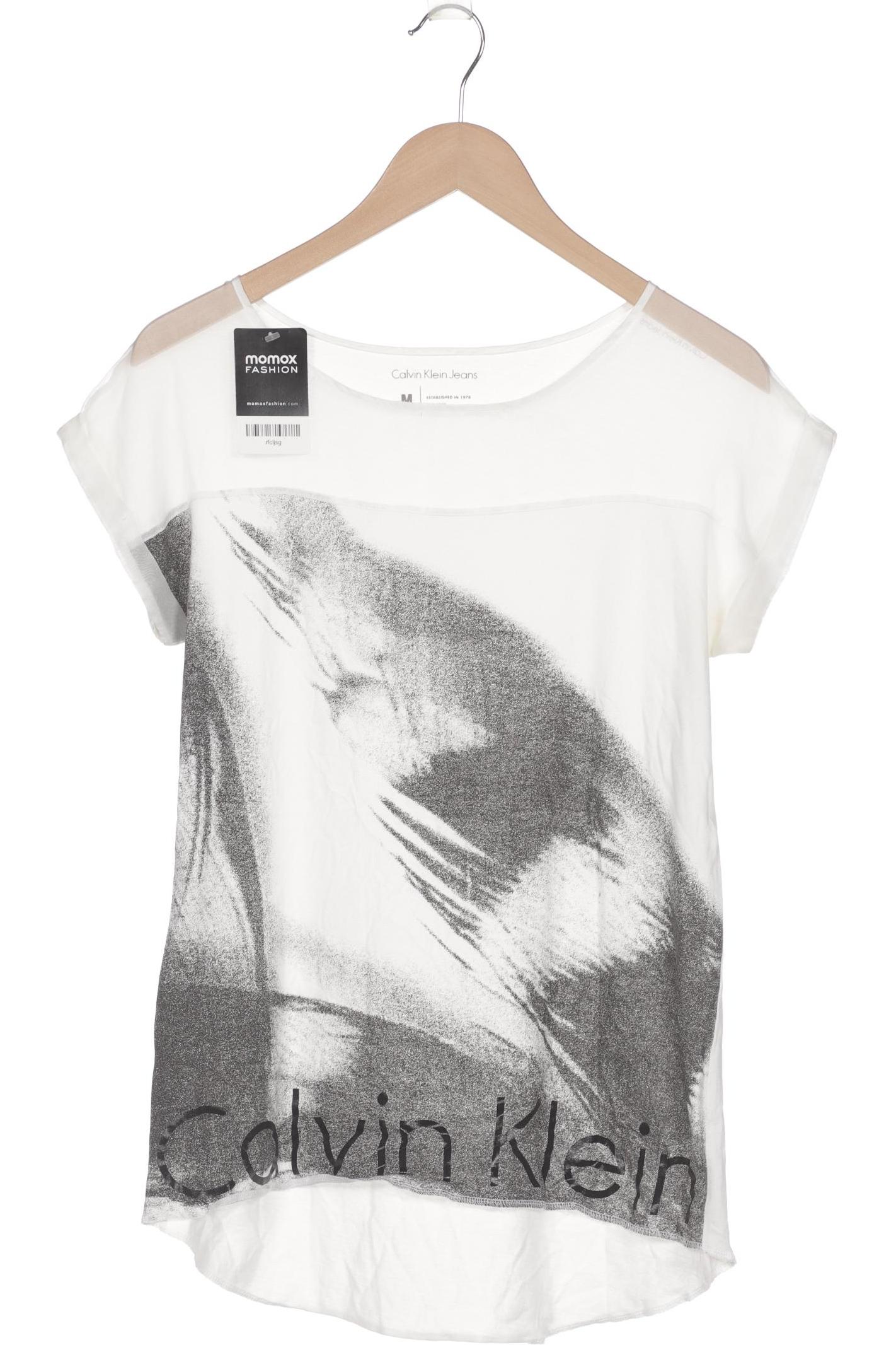 

Calvin Klein Jeans Damen T-Shirt, weiß, Gr. 38