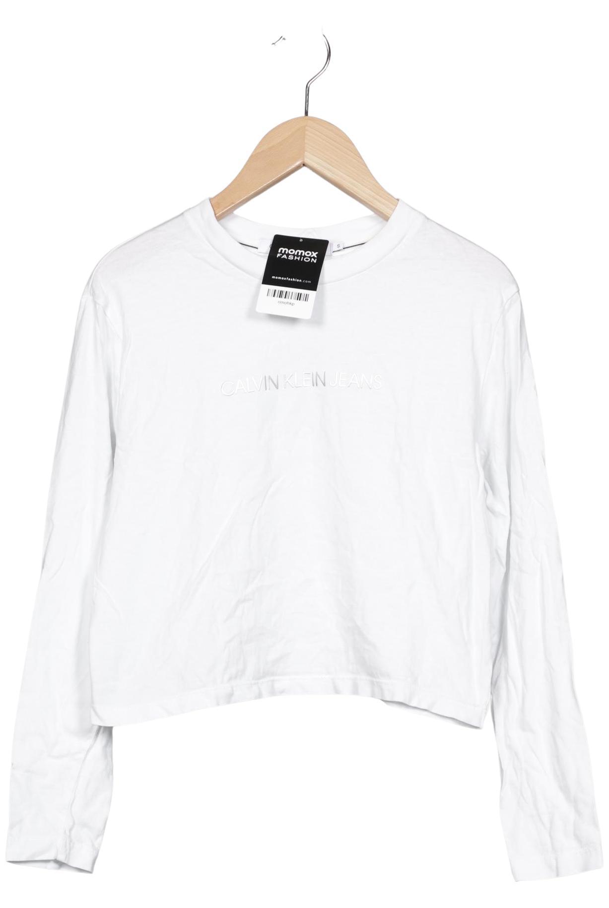 

Calvin Klein Jeans Damen Langarmshirt, weiß, Gr. 36