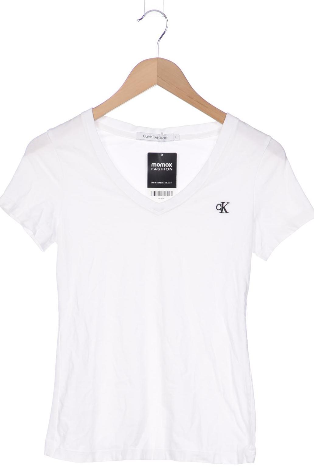

Calvin Klein Jeans Damen T-Shirt, weiß, Gr. 36