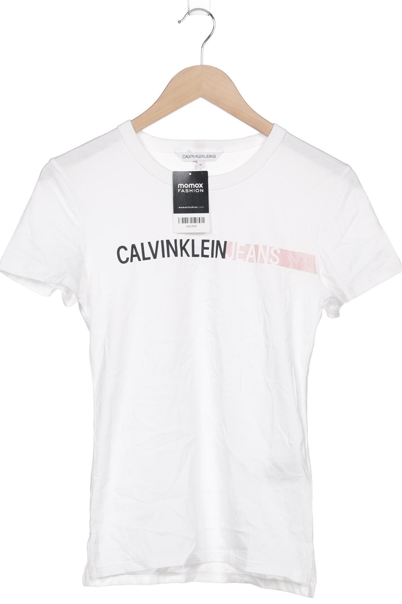 

Calvin Klein Jeans Damen T-Shirt, weiß, Gr. 34