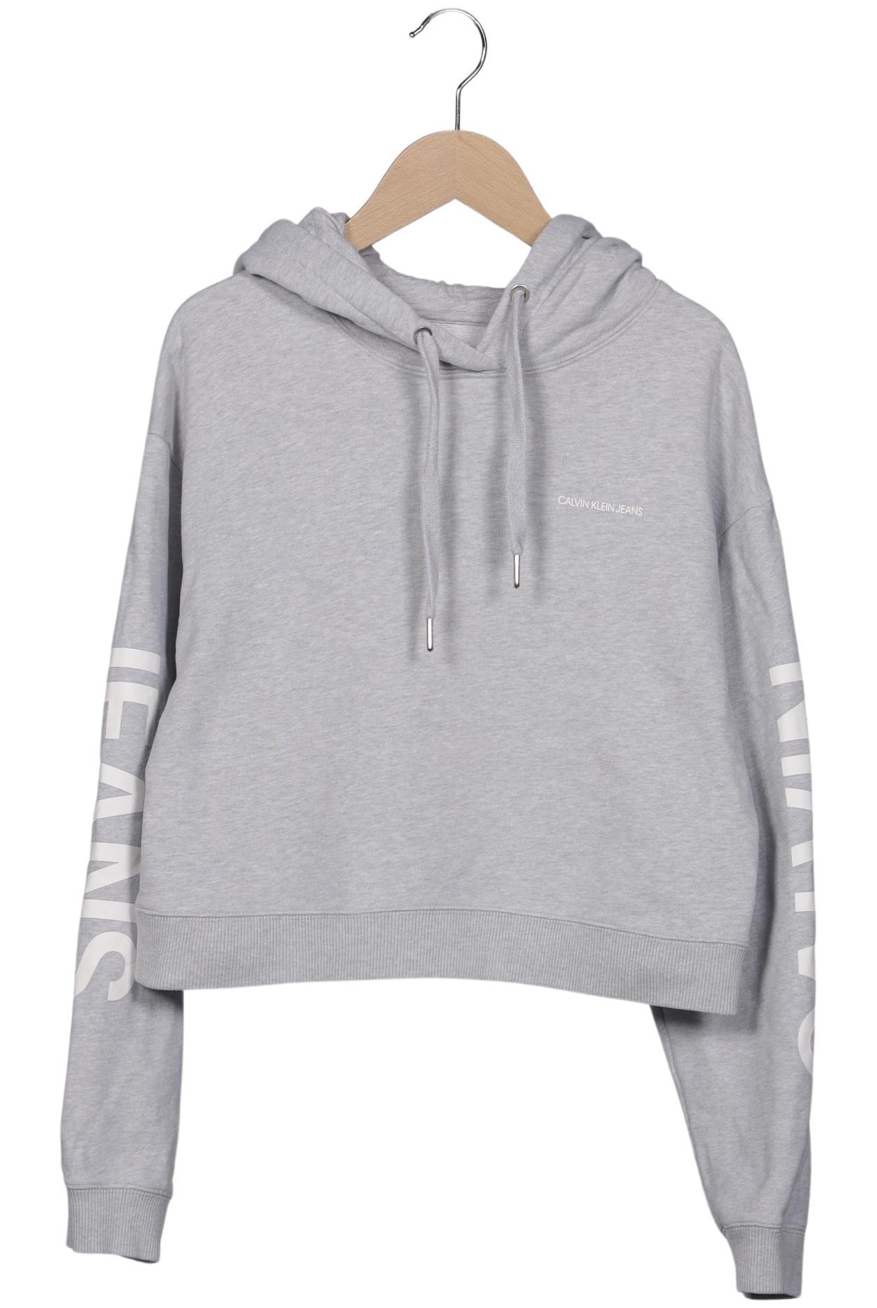 

Calvin Klein Jeans Damen Kapuzenpullover, grau, Gr. 34