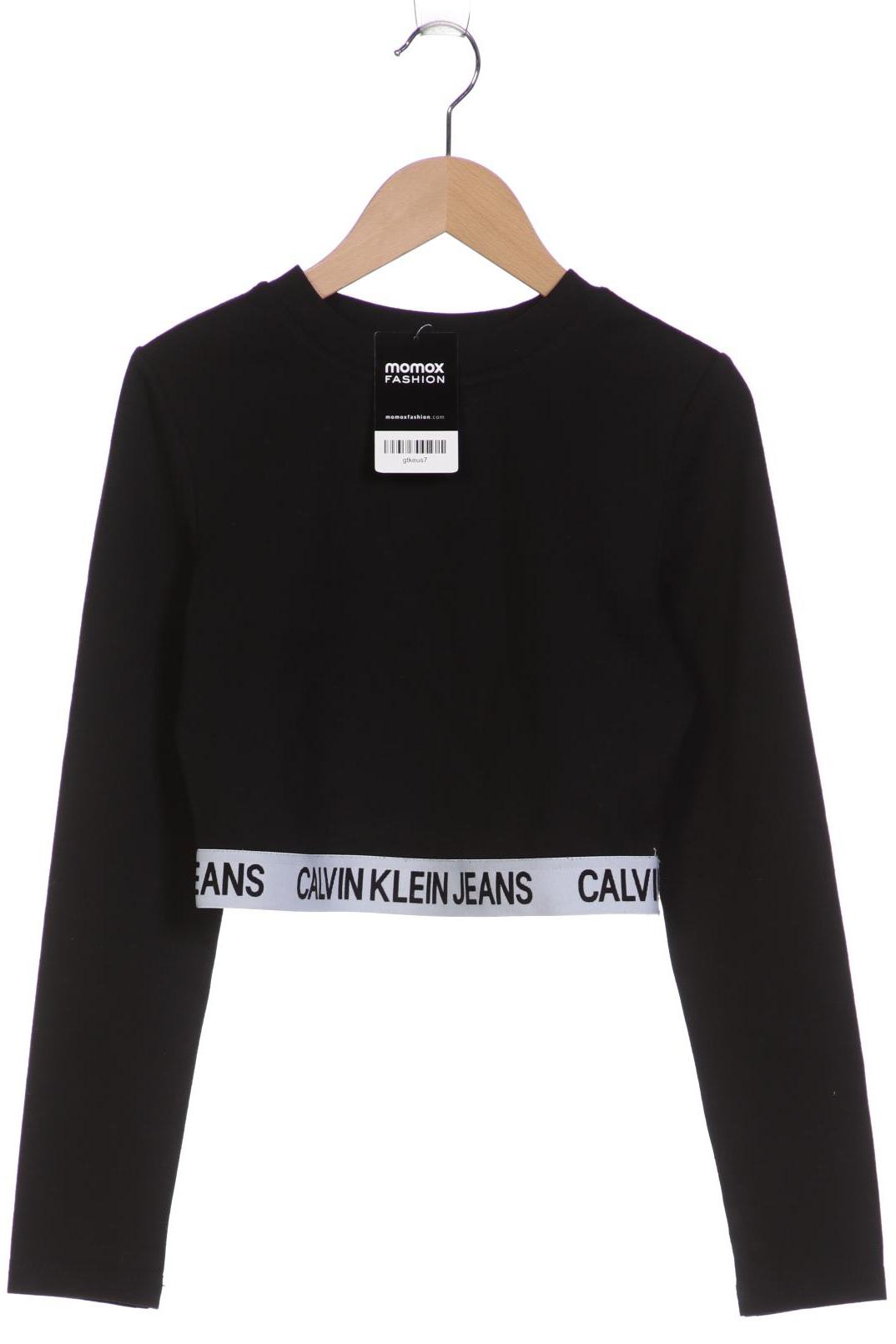 

Calvin Klein Jeans Damen Langarmshirt, schwarz, Gr. 36