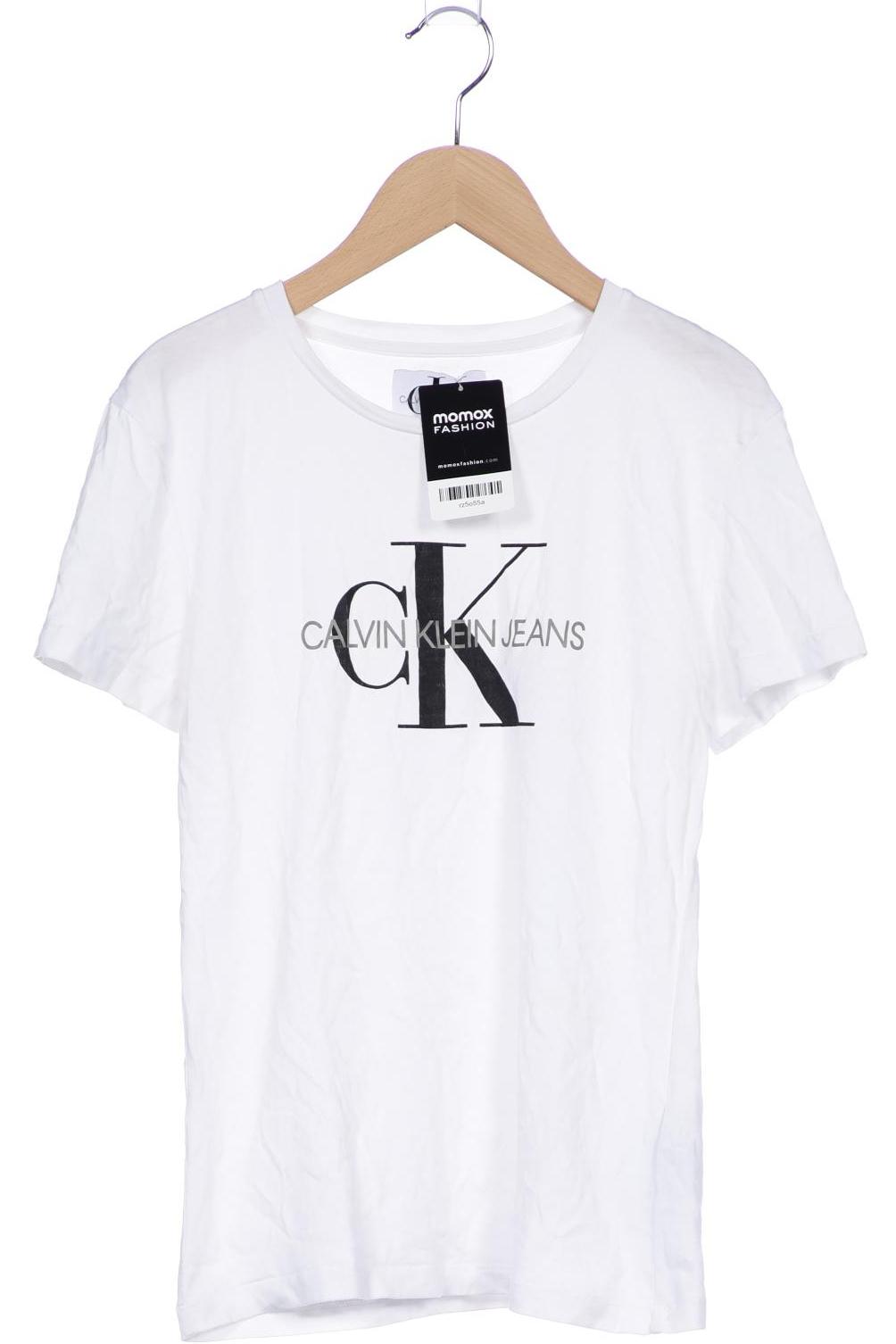 

Calvin Klein Jeans Damen T-Shirt, weiß, Gr. 36