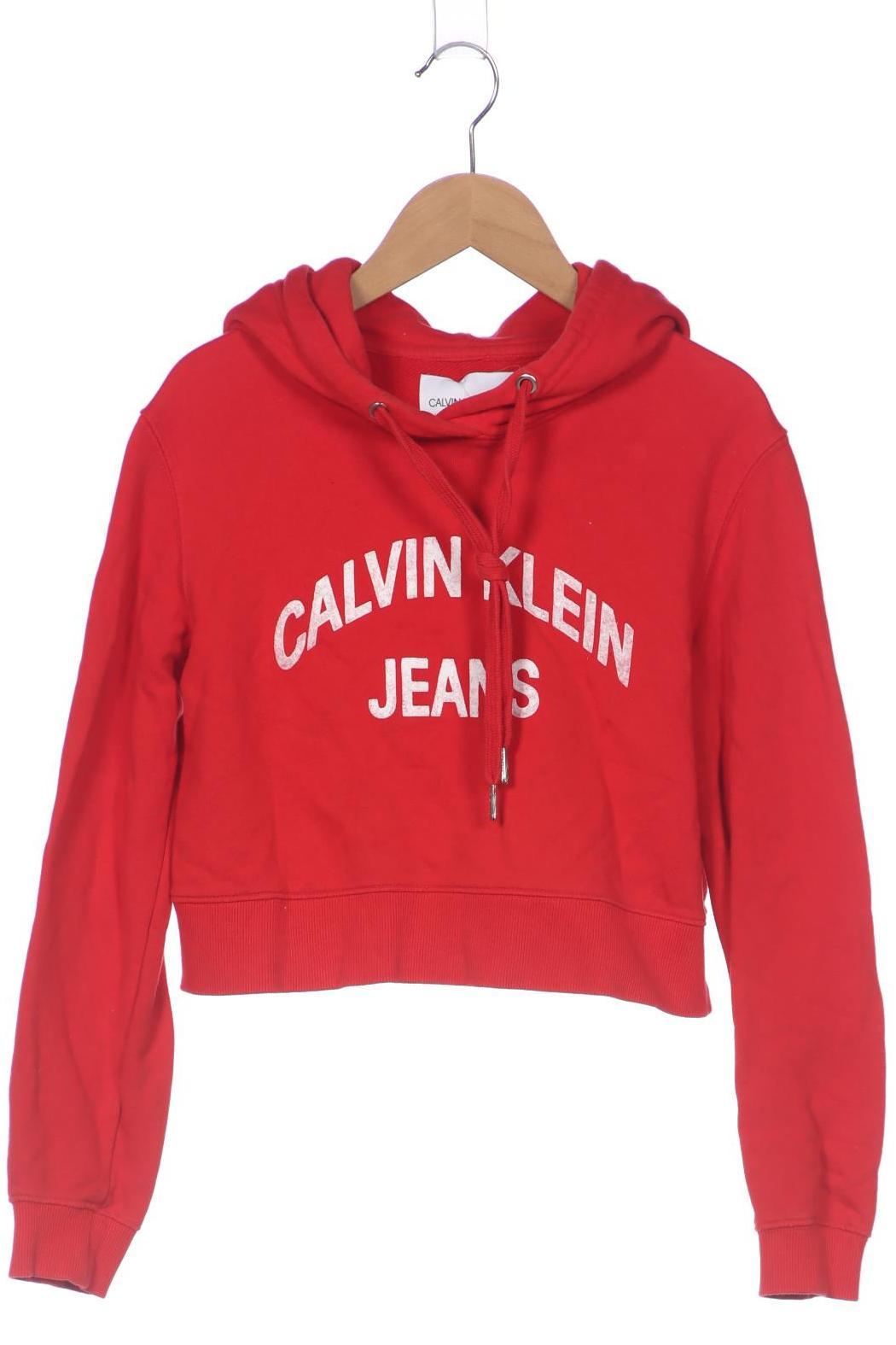 

Calvin Klein Jeans Damen Kapuzenpullover, rot, Gr. 34