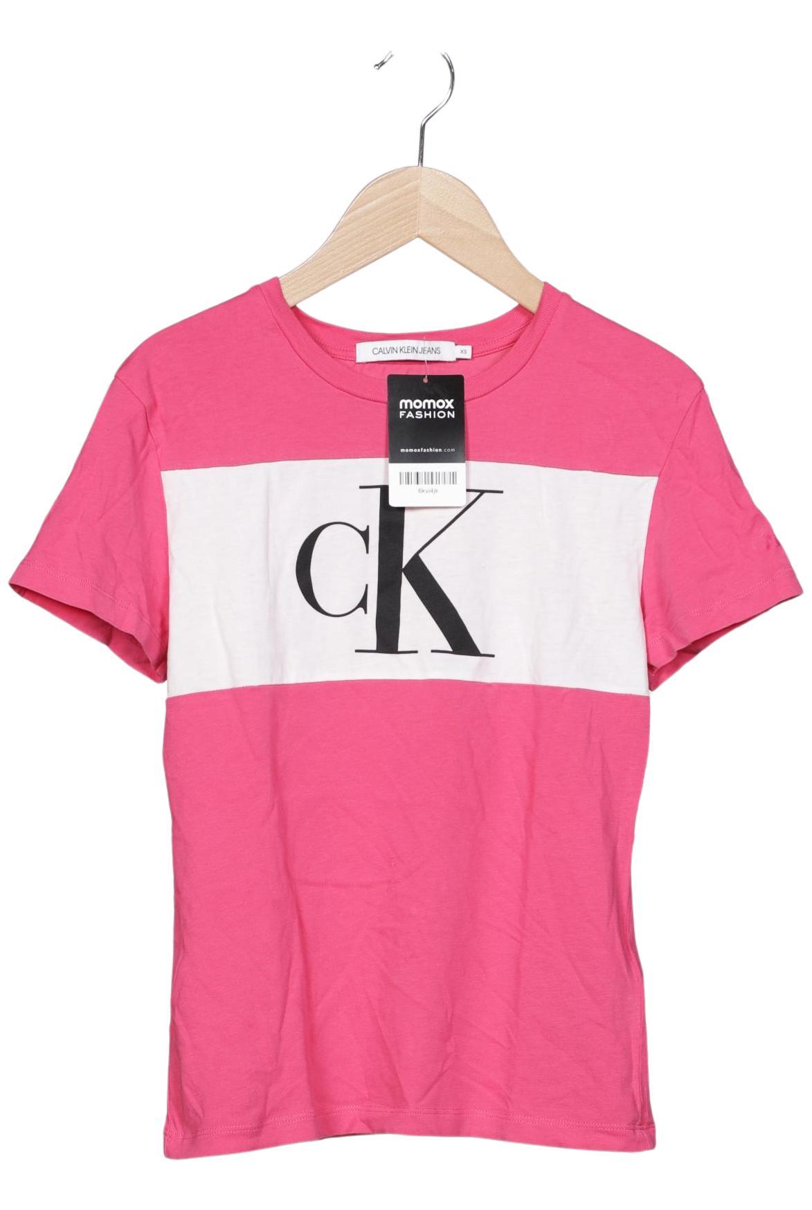 

Calvin Klein Jeans Damen T-Shirt, pink, Gr. 34