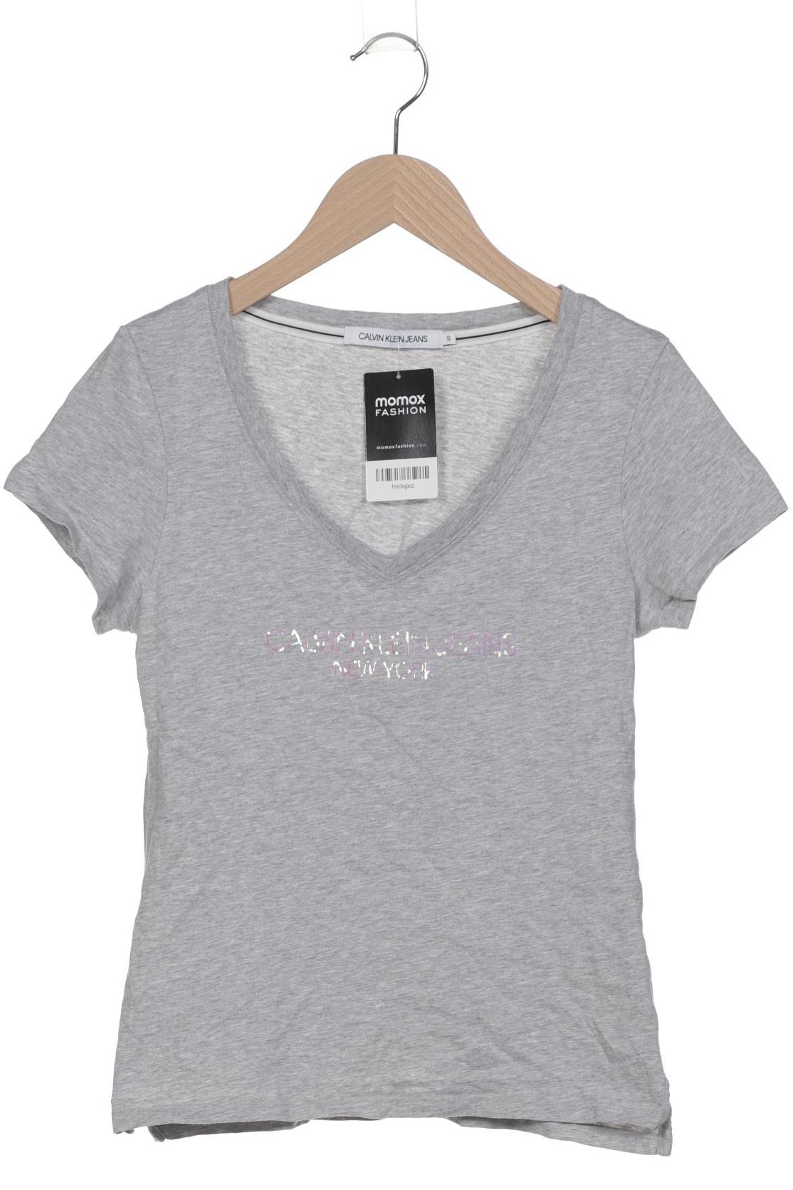 

Calvin Klein Jeans Damen T-Shirt, grau, Gr. 36