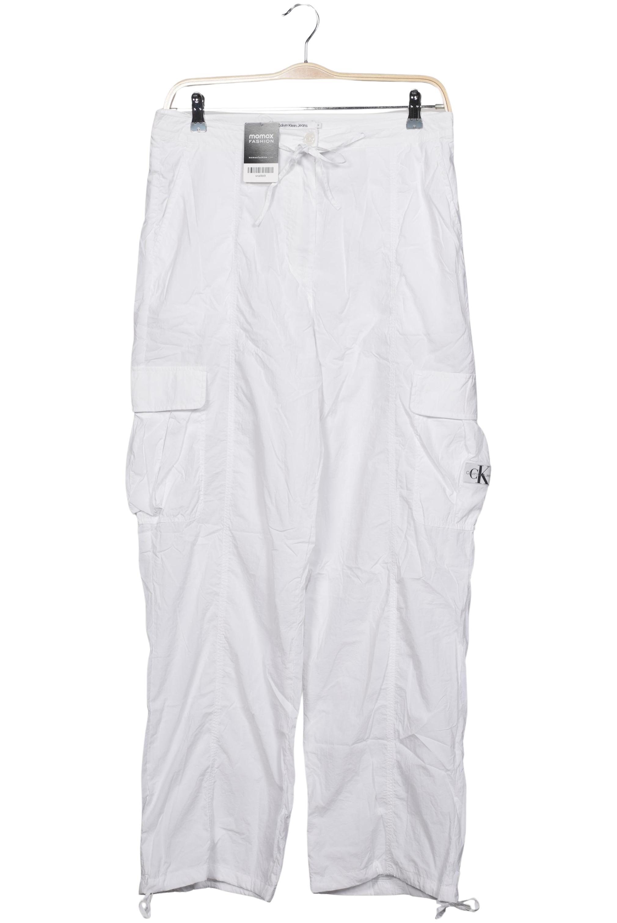 

Calvin Klein Jeans Damen Stoffhose, weiß, Gr. 0