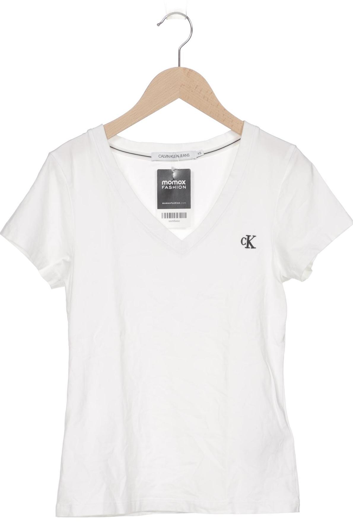 

Calvin Klein Jeans Damen T-Shirt, weiß, Gr. 34