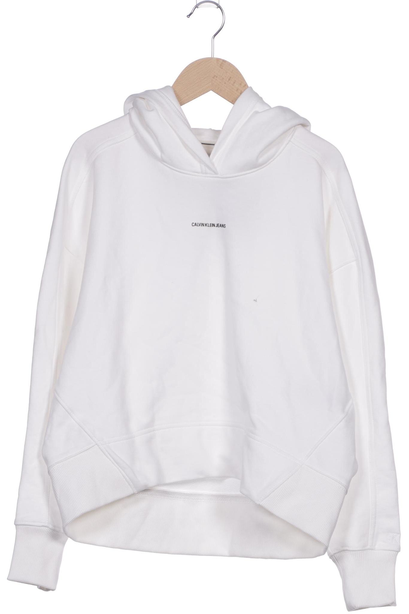 

Calvin Klein Jeans Damen Kapuzenpullover, weiß, Gr. 36