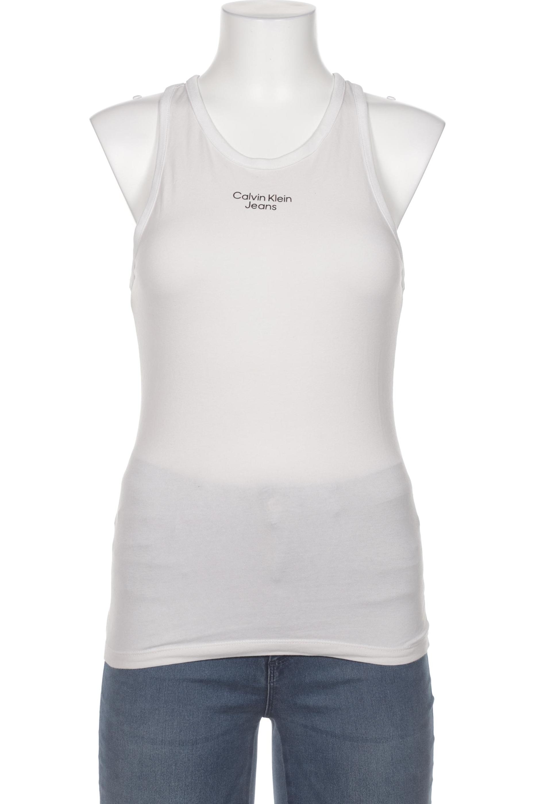 

Calvin Klein Jeans Damen Top, weiß, Gr. 38