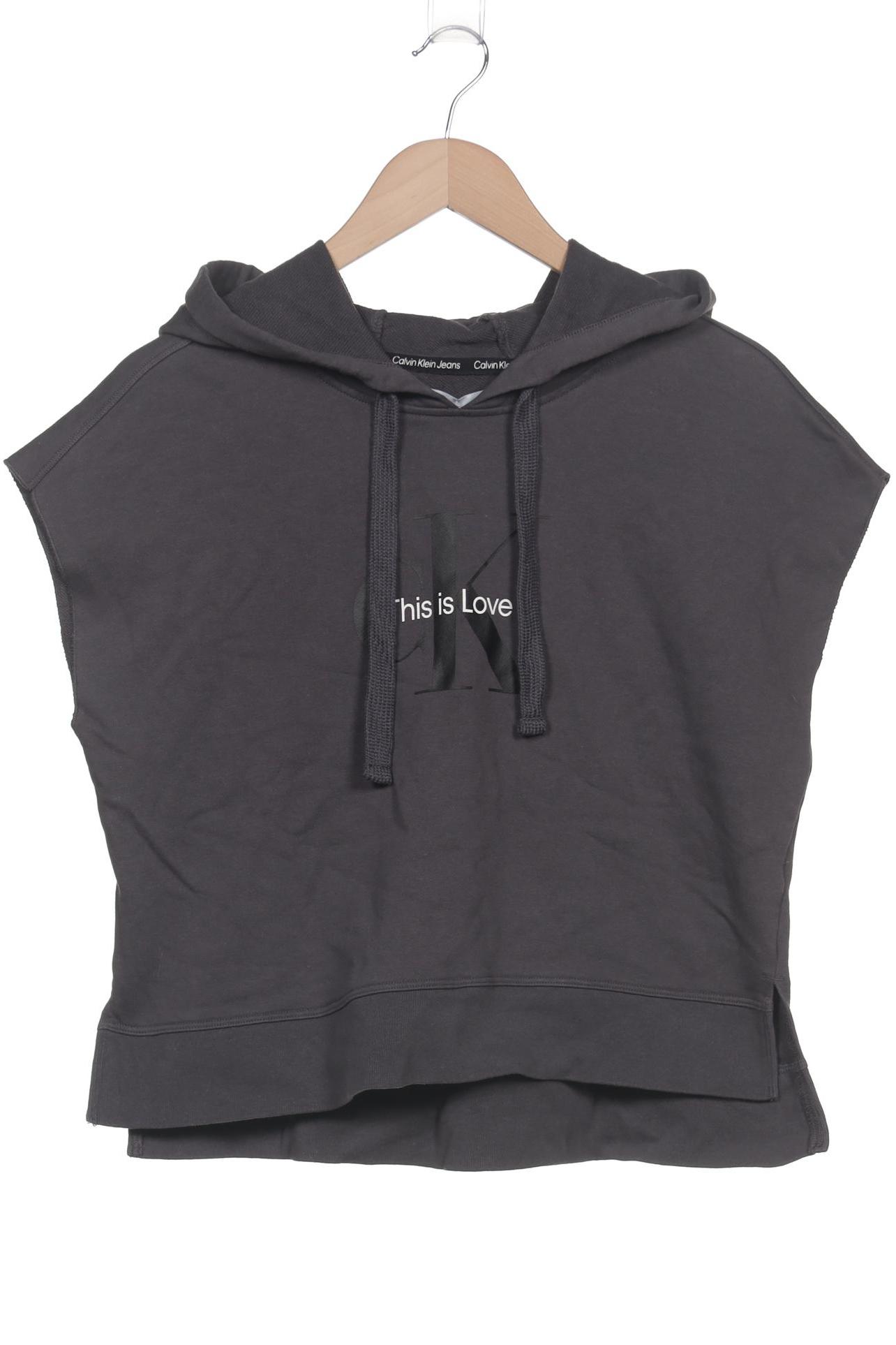 

Calvin Klein Jeans Damen Kapuzenpullover, grau, Gr. 36