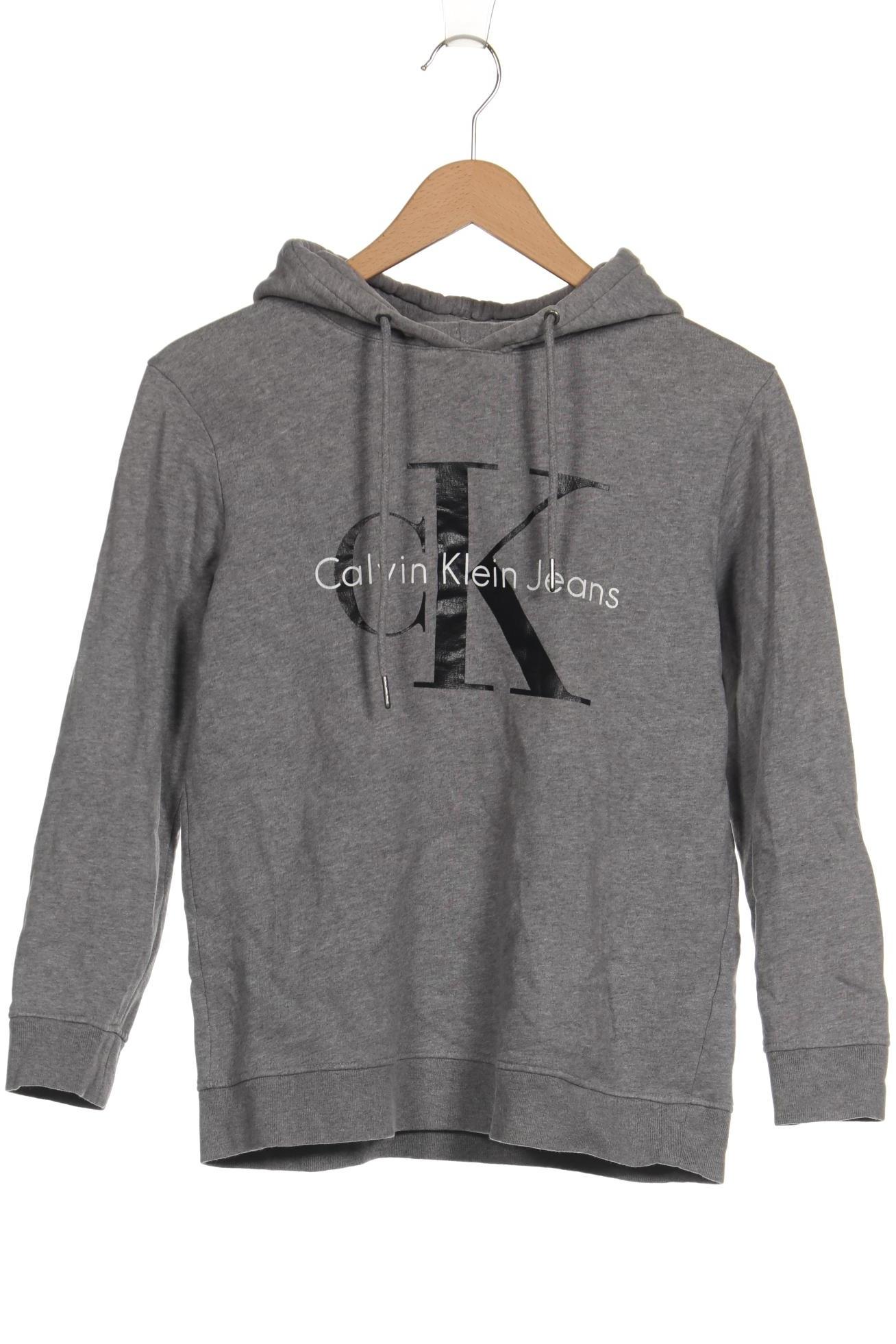 

Calvin Klein Jeans Damen Kapuzenpullover, grau, Gr. 34