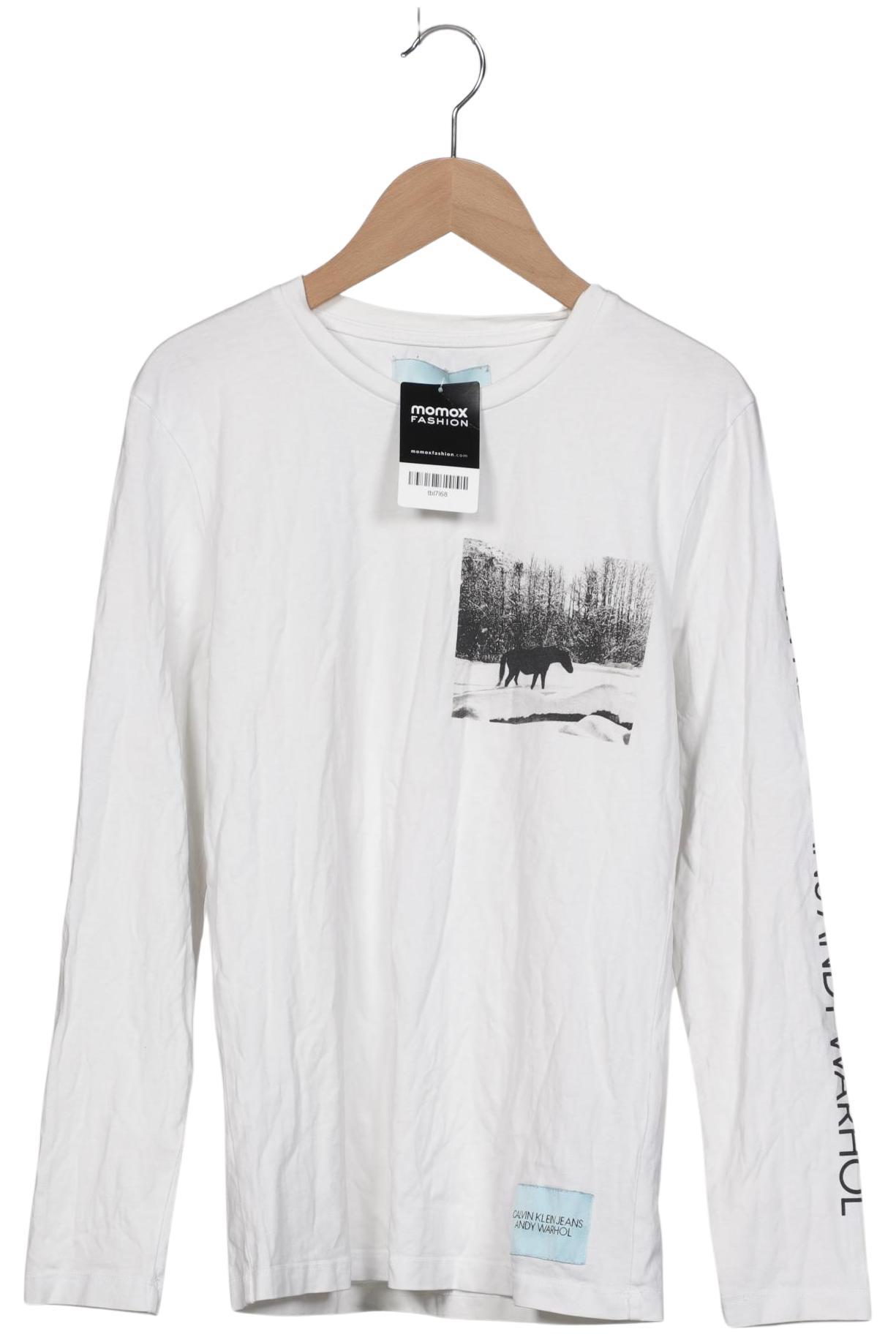 

Calvin Klein Jeans Damen Langarmshirt, weiß, Gr. 36