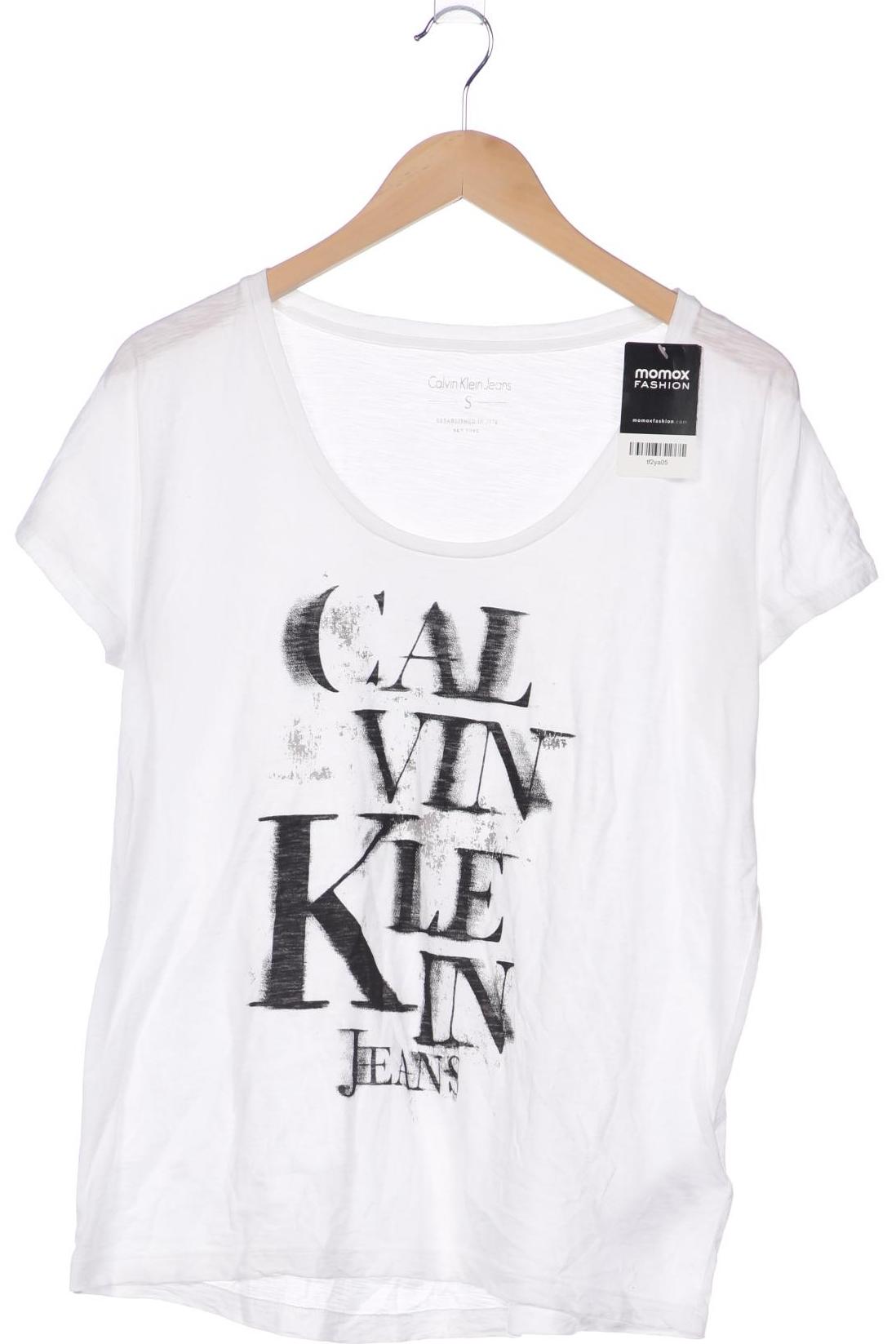 

Calvin Klein Jeans Damen T-Shirt, weiß, Gr. 36