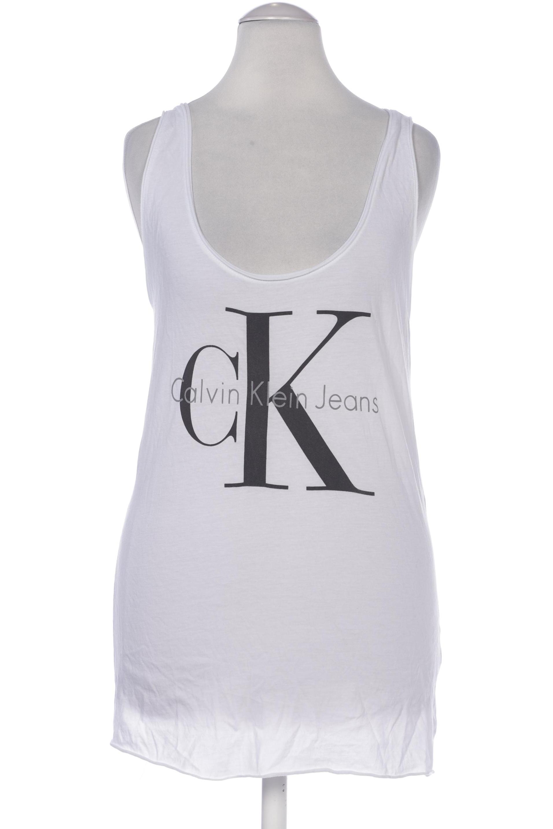

Calvin Klein Jeans Damen Top, weiß, Gr. 34