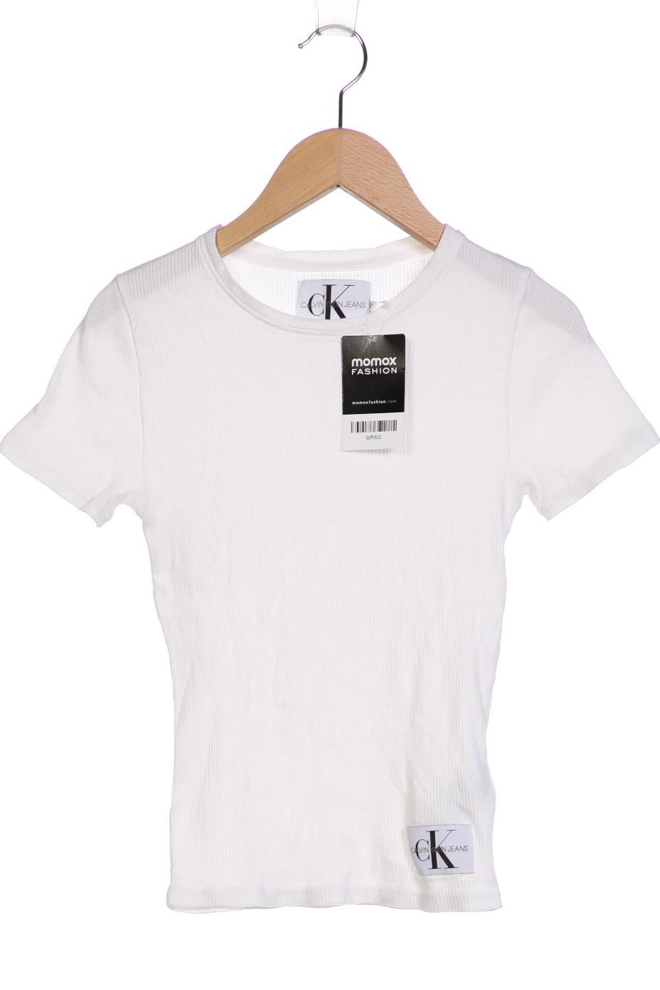 

Calvin Klein Jeans Damen T-Shirt, weiß, Gr. 34