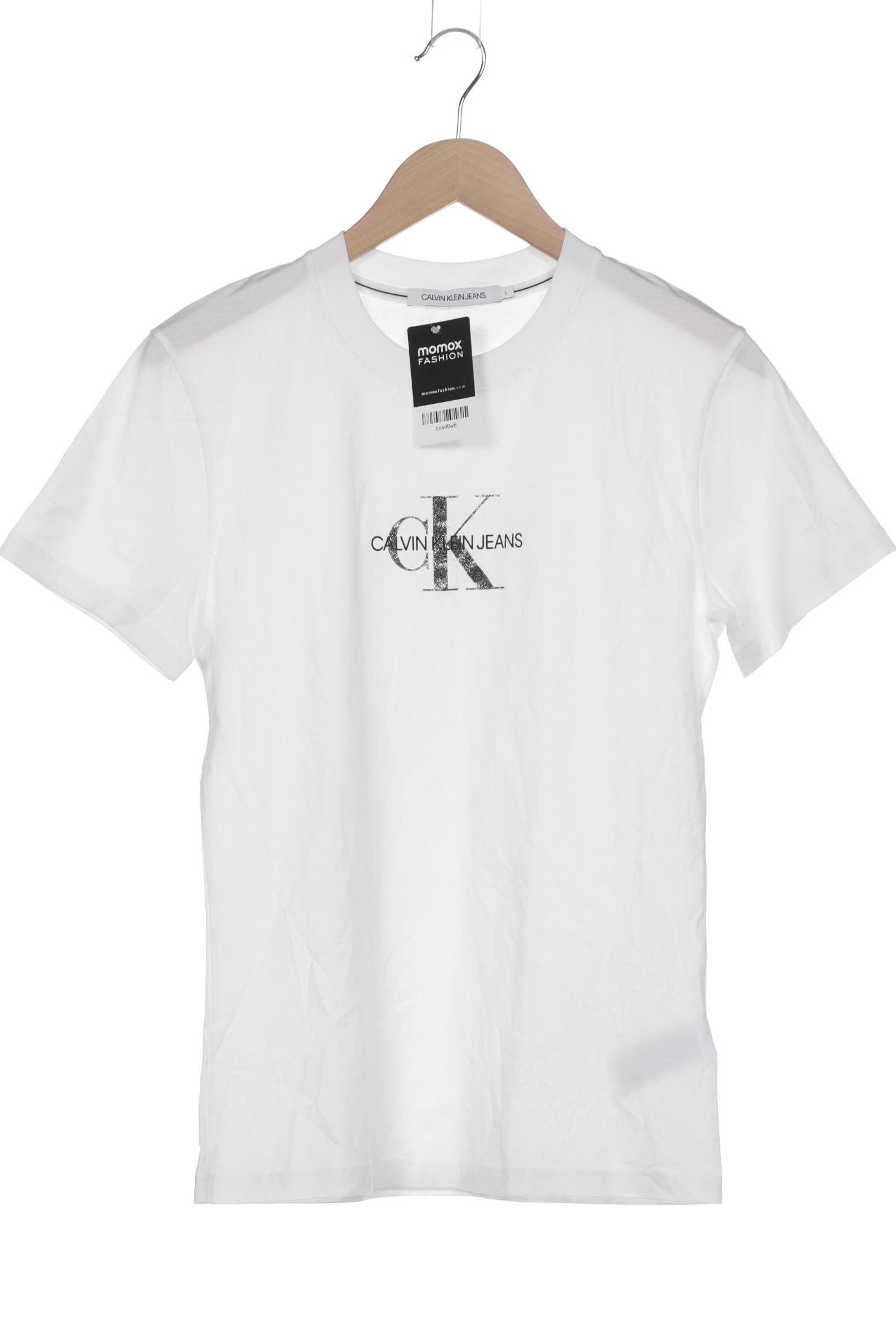 

Calvin Klein Jeans Damen T-Shirt, weiß, Gr. 42