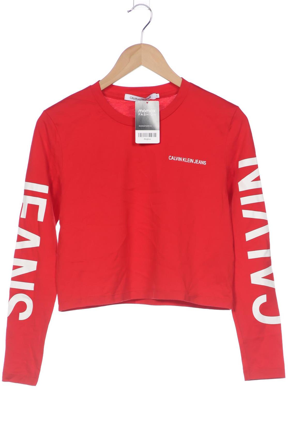 

Calvin Klein Jeans Damen Langarmshirt, rot, Gr. 36