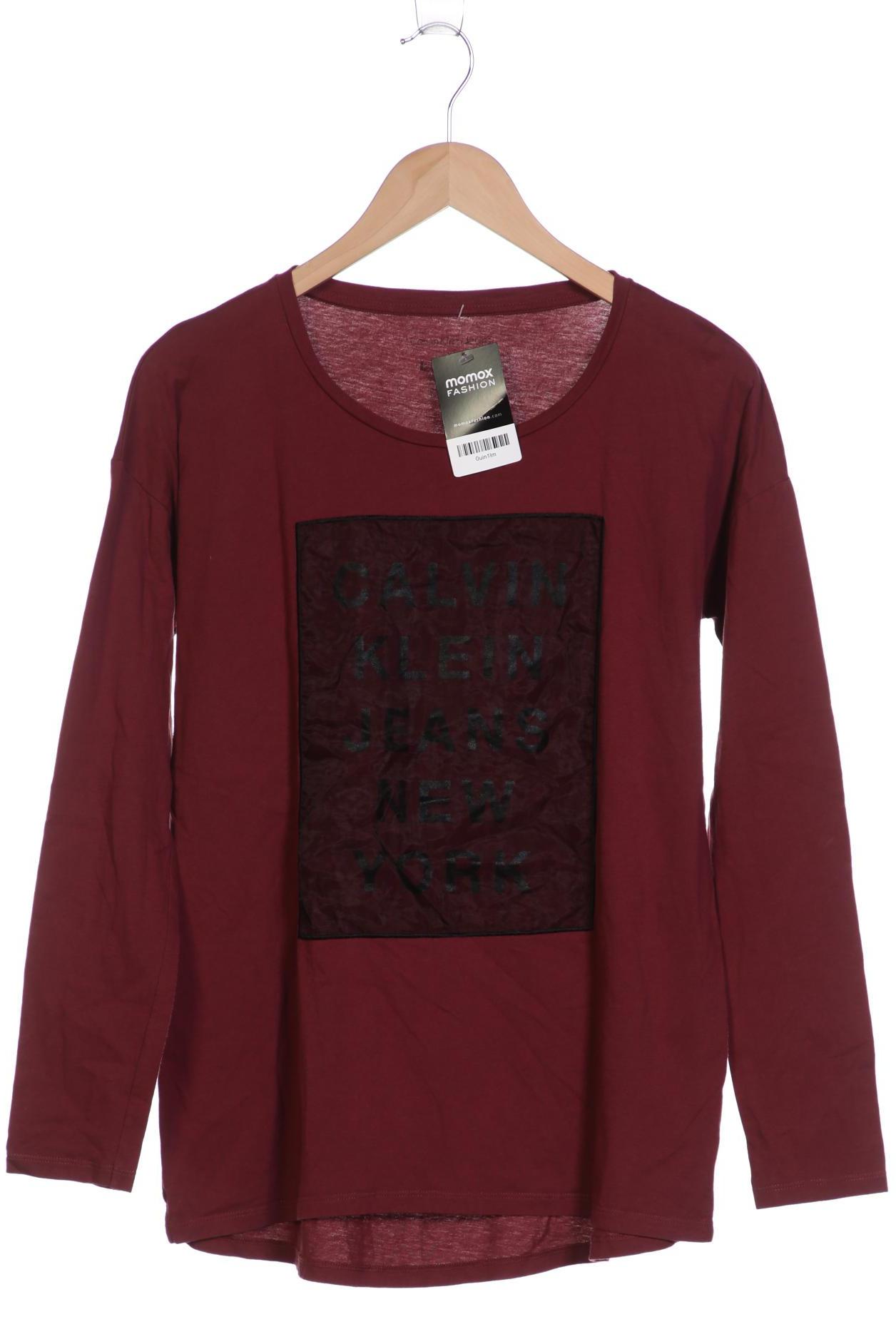 

Calvin Klein Jeans Damen Langarmshirt, bordeaux, Gr. 42
