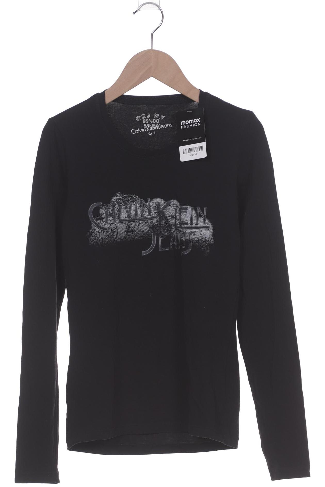 

Calvin Klein Jeans Damen Langarmshirt, schwarz, Gr. 36