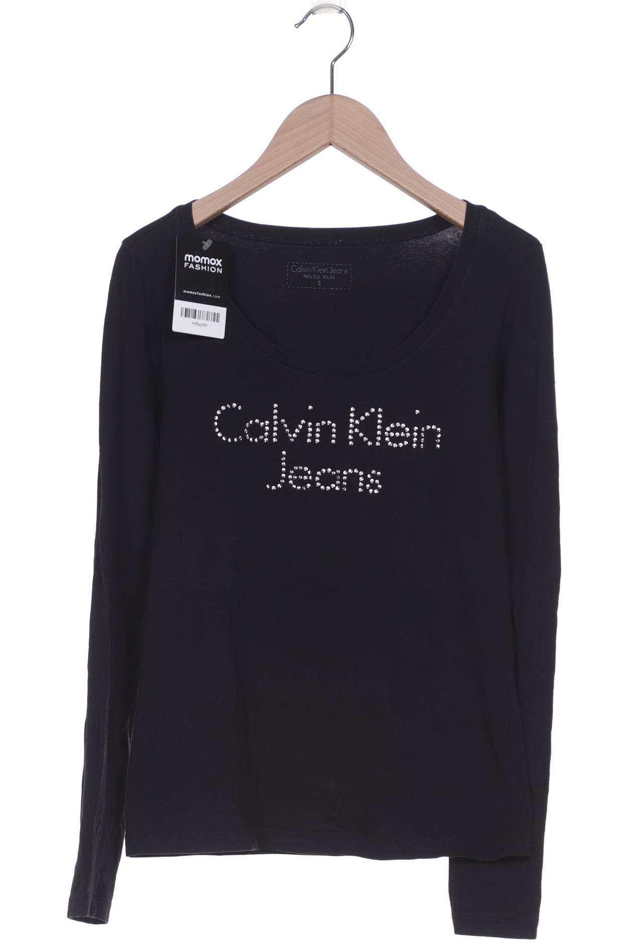 

Calvin Klein Jeans Damen Langarmshirt, schwarz, Gr. 36