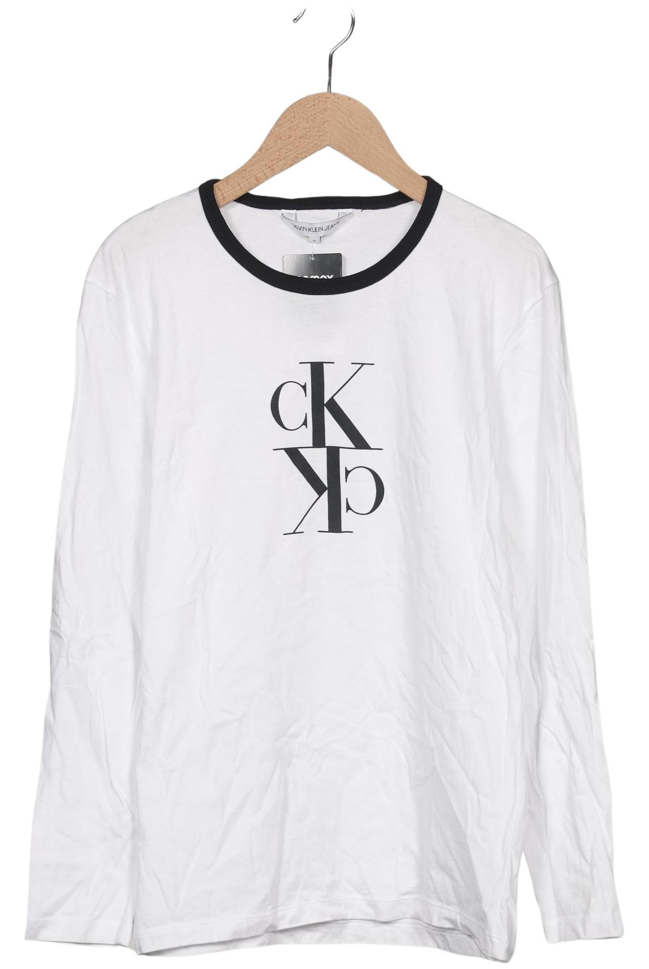 

Calvin Klein Jeans Damen Langarmshirt, weiß, Gr. 38