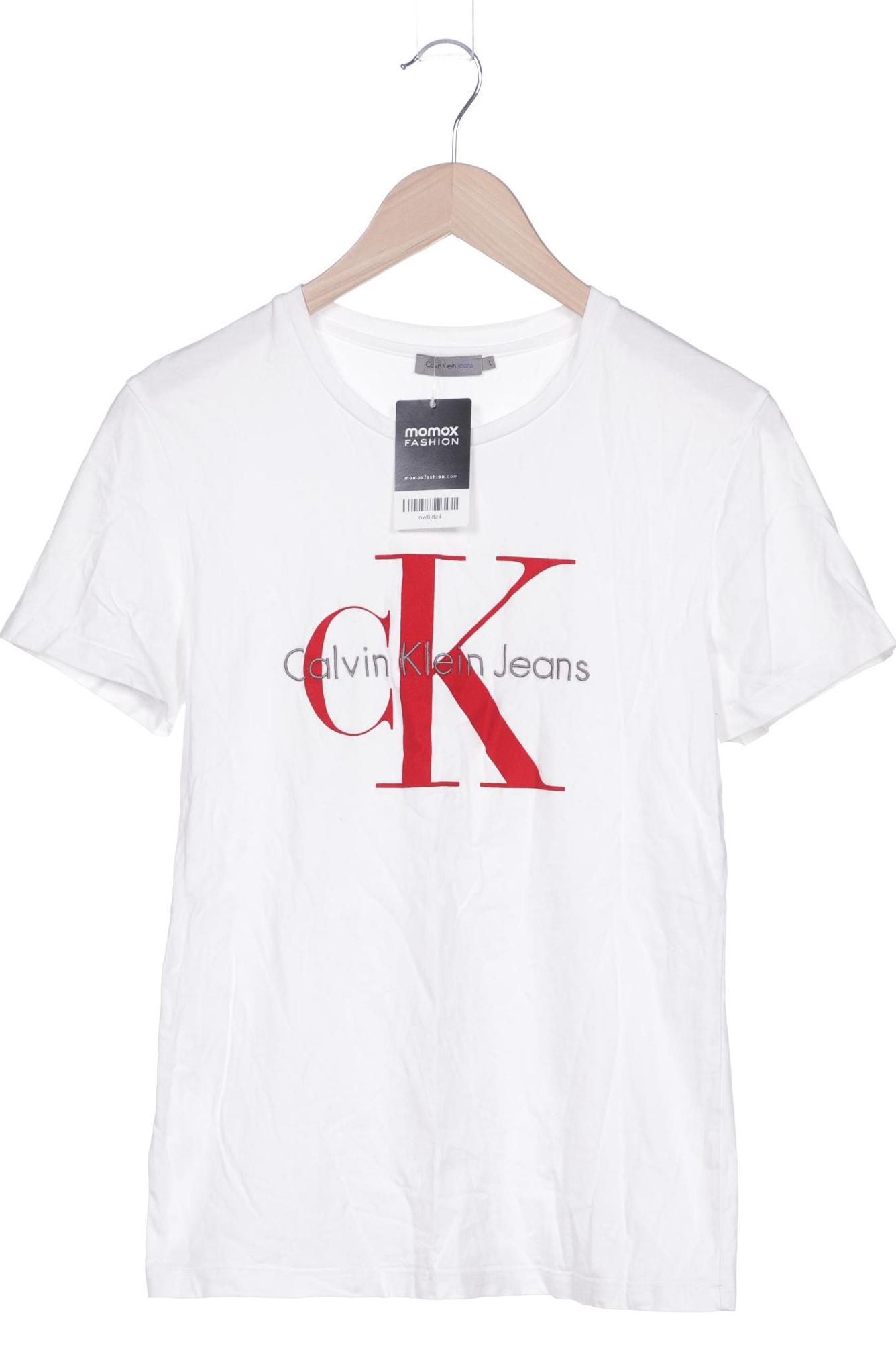 

Calvin Klein Jeans Damen T-Shirt, weiß, Gr. 42
