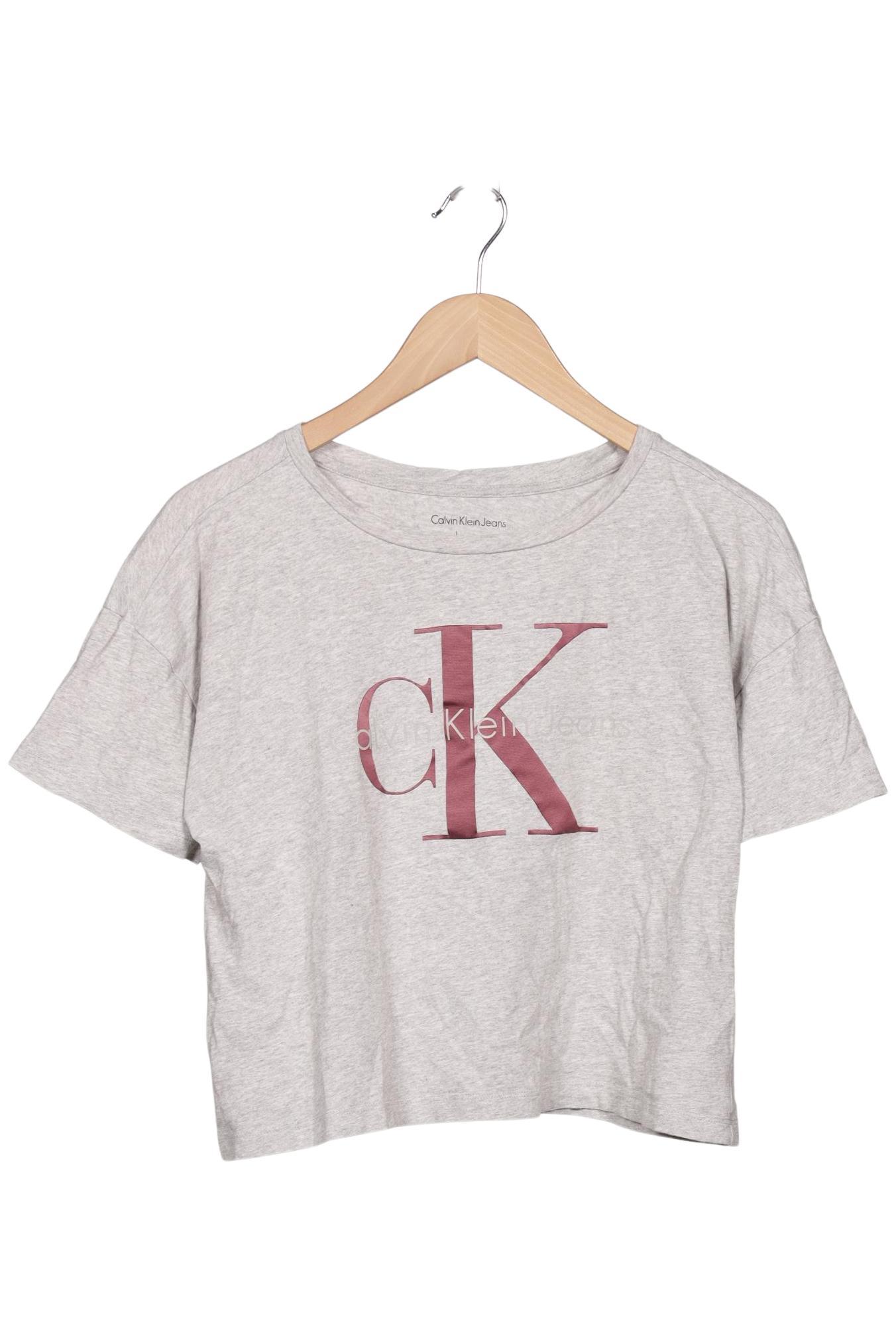 

Calvin Klein Jeans Damen T-Shirt, grau, Gr. 36
