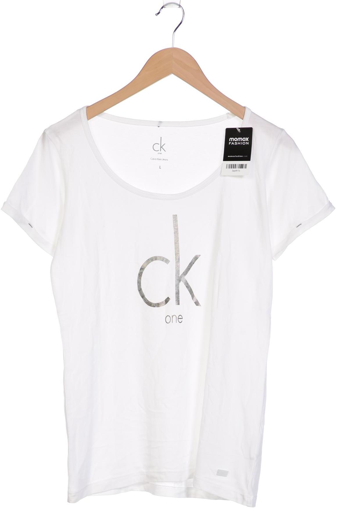 

Calvin Klein Jeans Damen T-Shirt, weiß, Gr. 42