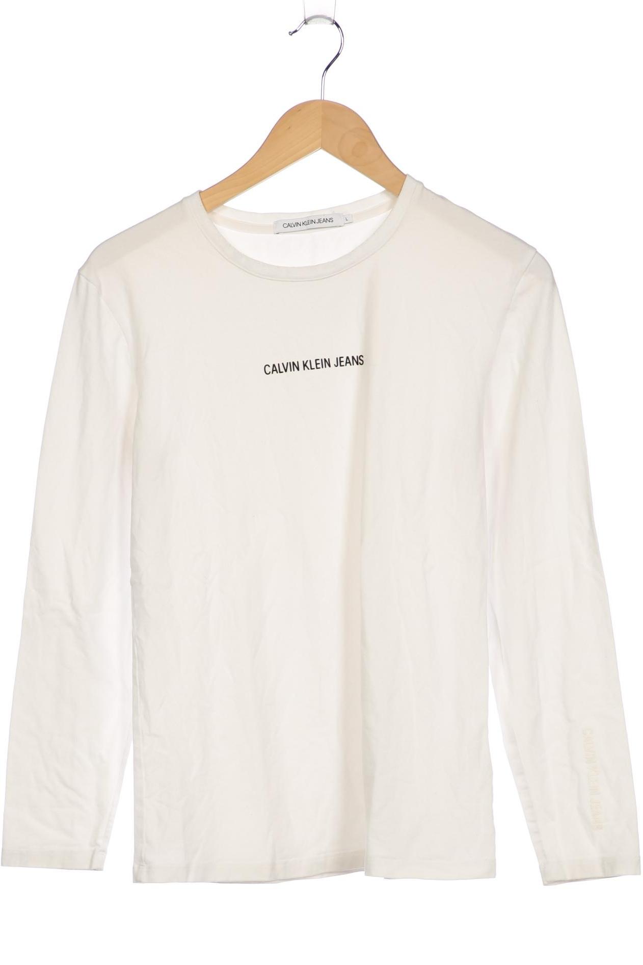 

Calvin Klein Jeans Damen Langarmshirt, weiß, Gr. 42