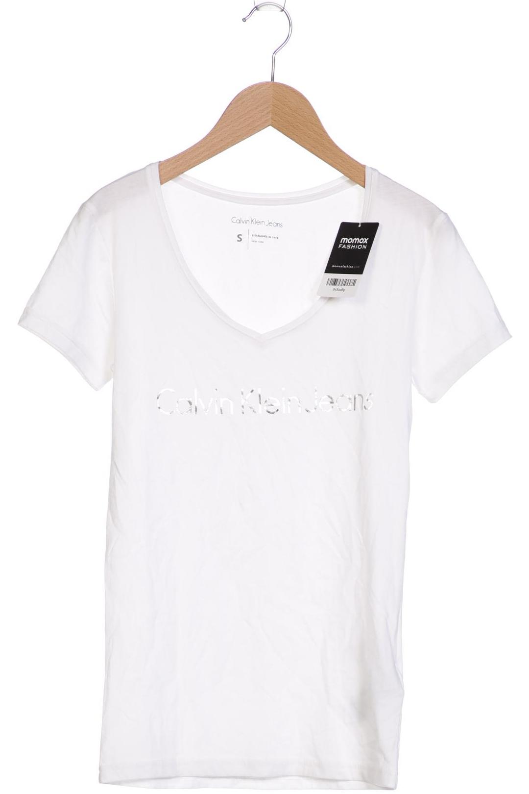 

Calvin Klein Jeans Damen T-Shirt, weiß, Gr. 36