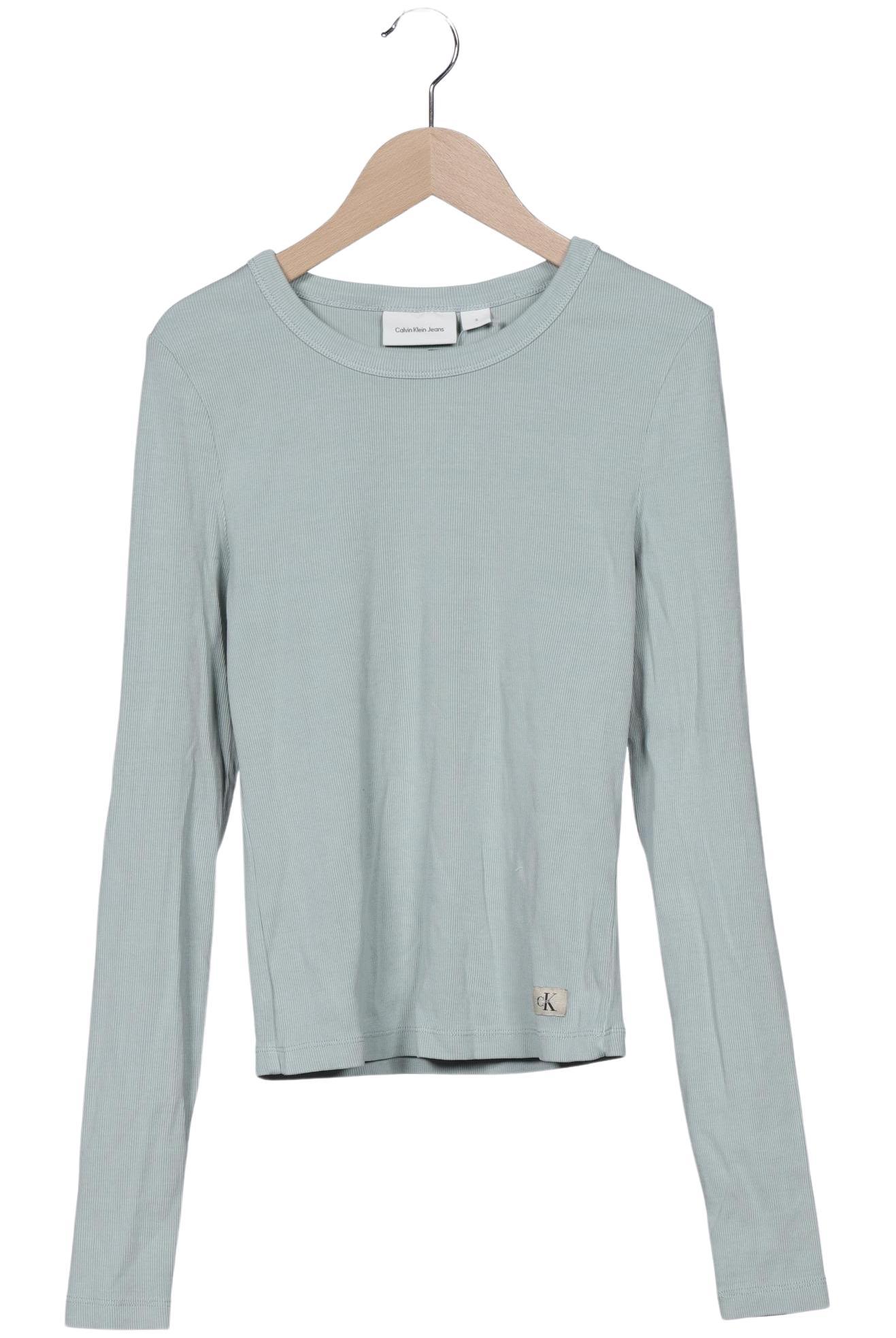 

Calvin Klein Jeans Damen Langarmshirt, hellgrün, Gr. 36