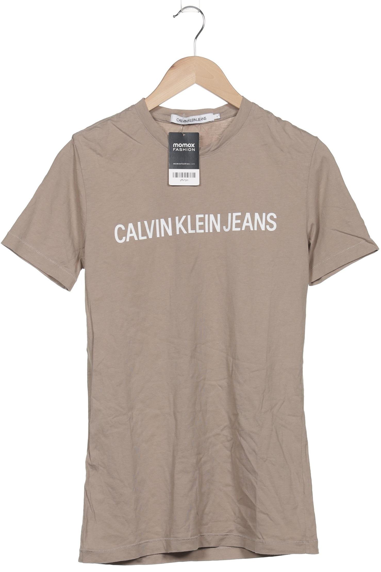 

Calvin Klein Jeans Damen T-Shirt, beige, Gr. 42