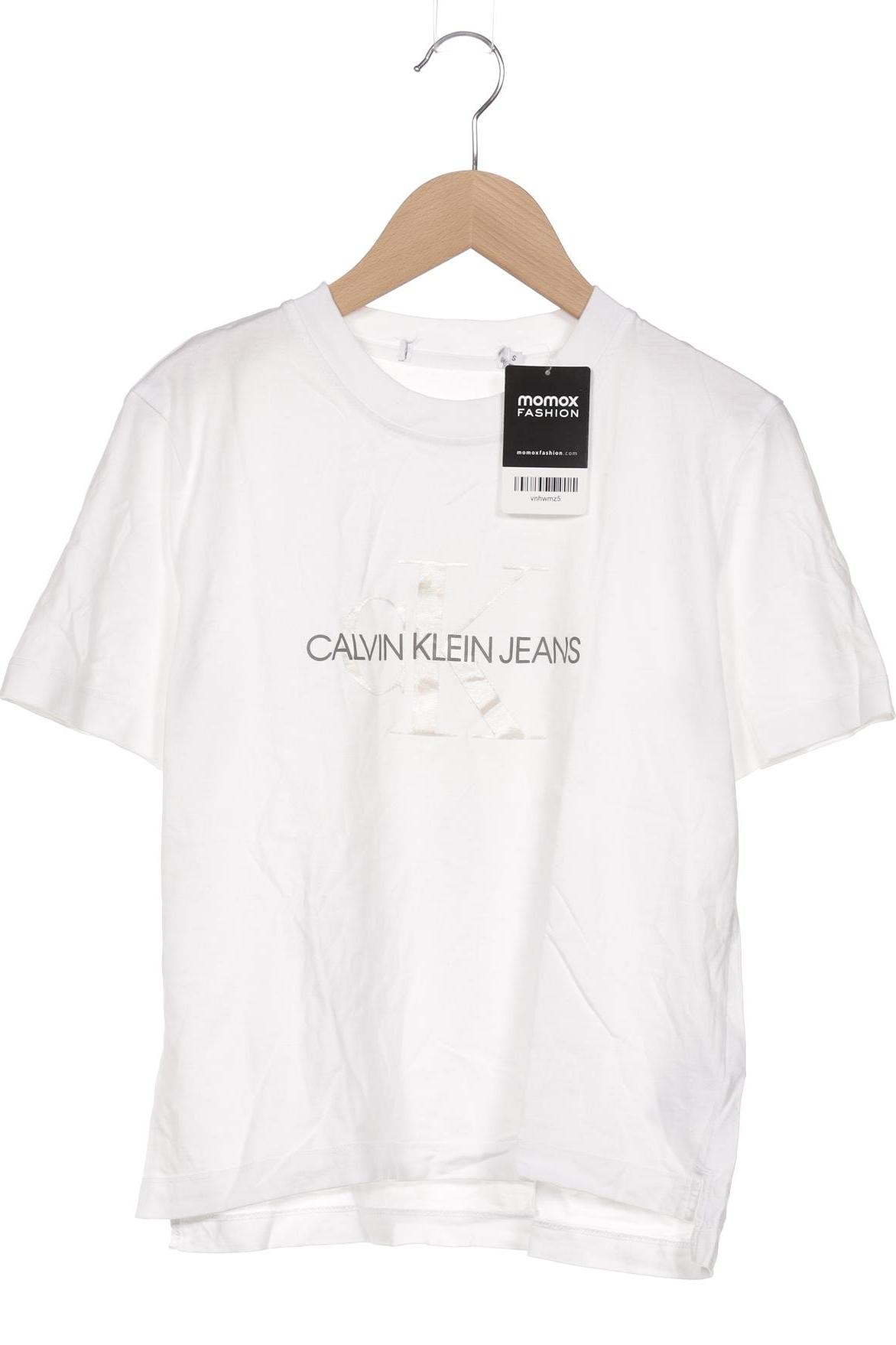 

Calvin Klein Jeans Damen T-Shirt, weiß, Gr. 36