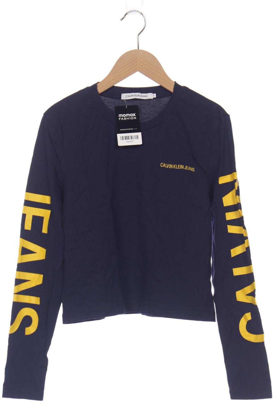 

Calvin Klein Jeans Damen Langarmshirt, marineblau, Gr. 36