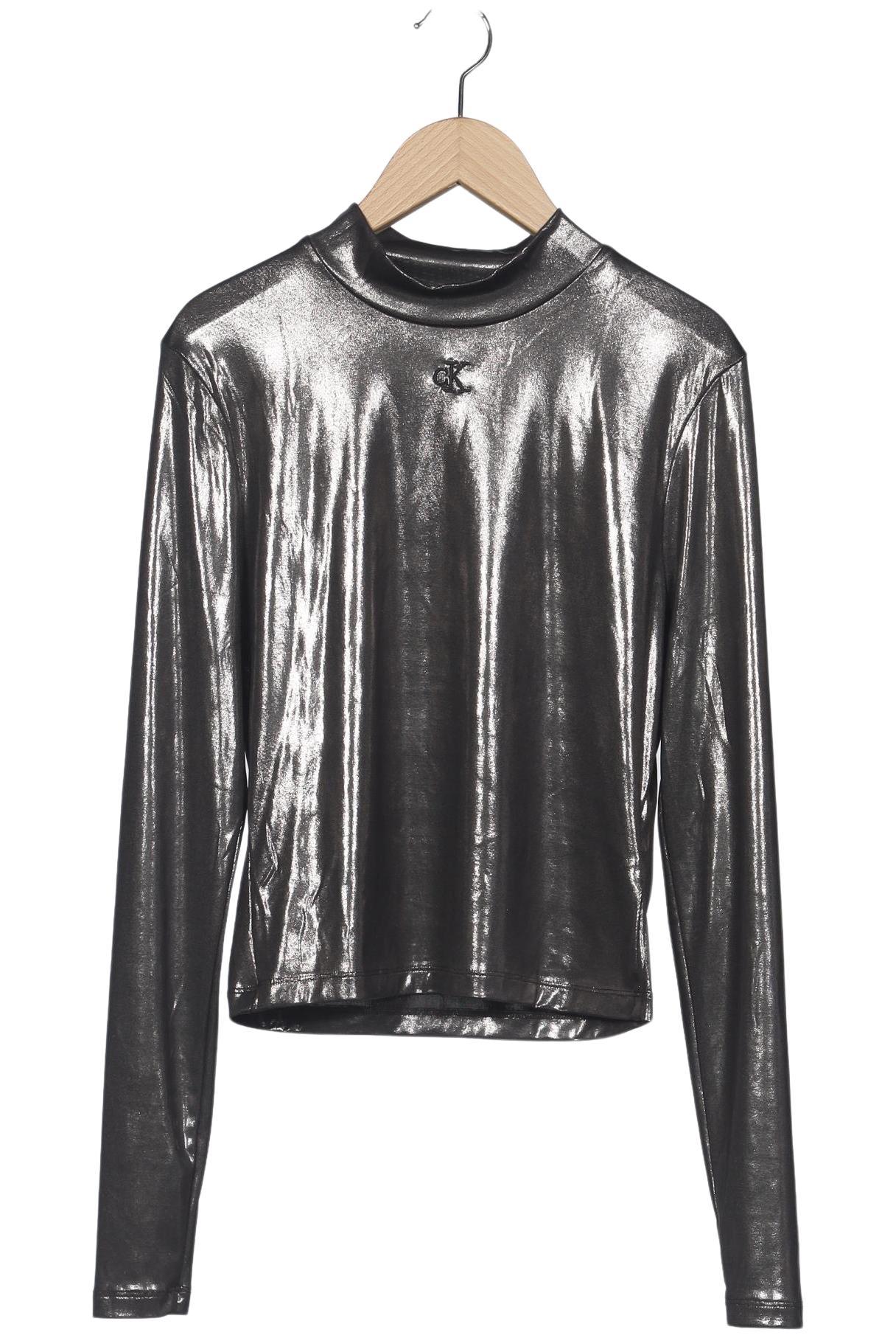 

Calvin Klein Jeans Damen Langarmshirt, silber, Gr. 42