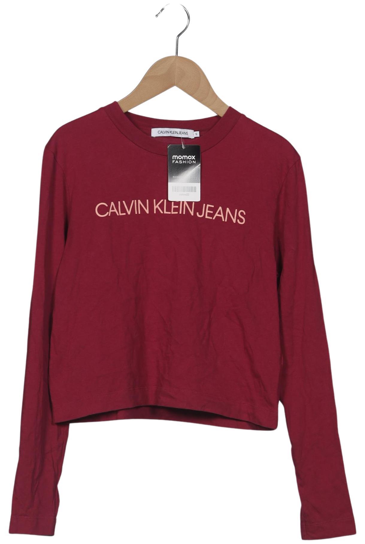 

Calvin Klein Jeans Damen Langarmshirt, rot, Gr. 36