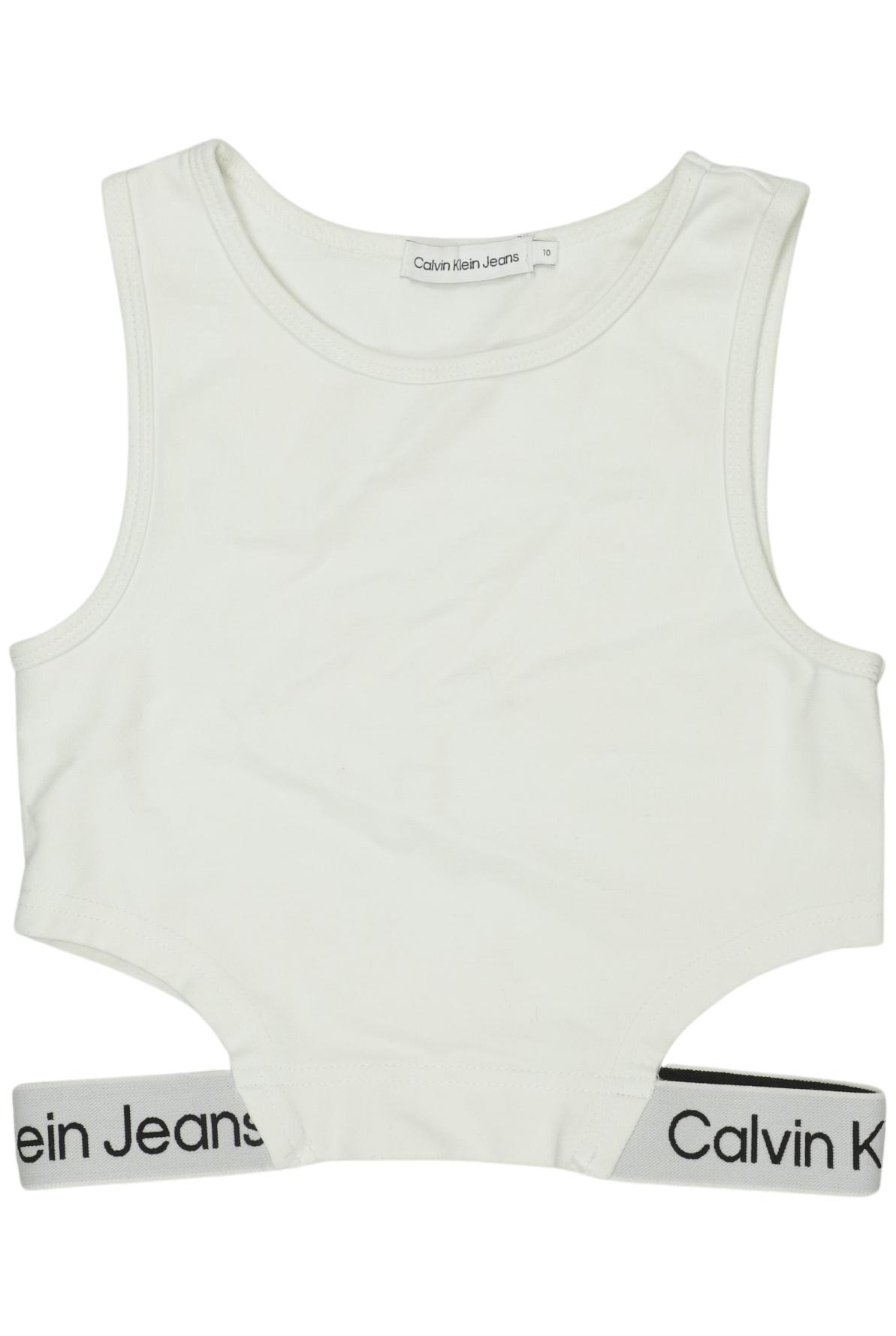 

Calvin Klein Jeans Damen Top, weiß, Gr. 10