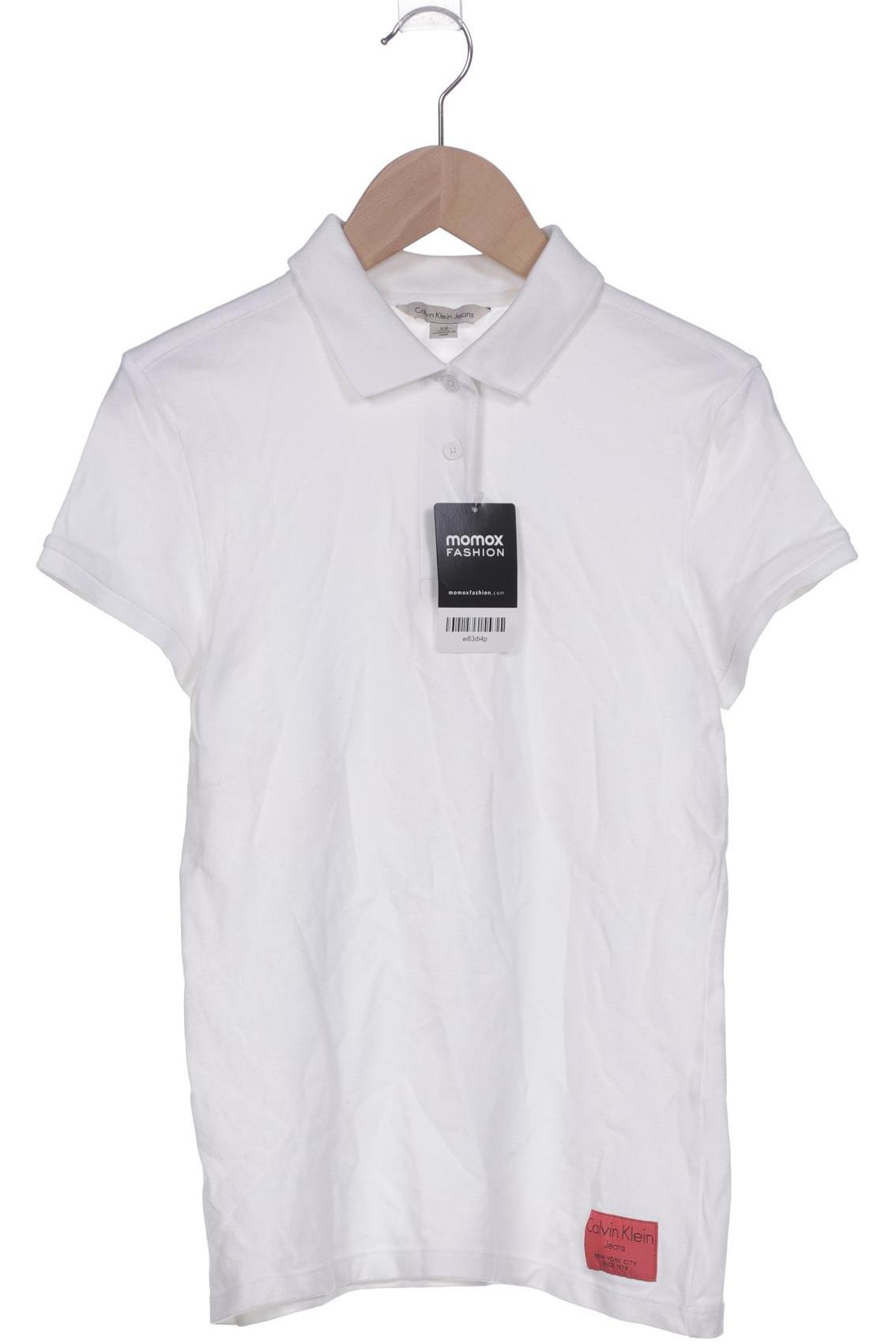 Thumbnail - Calvin Klein Jeans Damen Poloshirt, weiß, Gr. 34