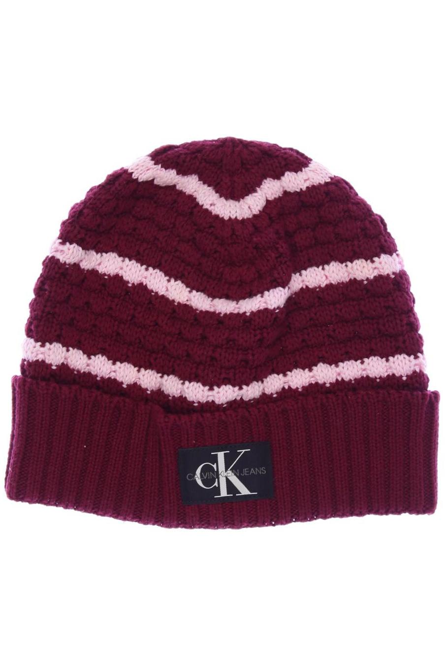 

Calvin Klein Jeans Damen Hut/Mütze, bordeaux, Gr. uni