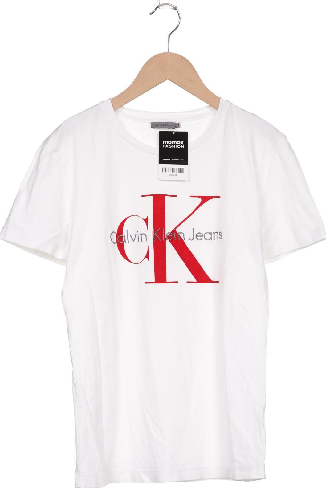 

Calvin Klein Jeans Damen T-Shirt, weiß, Gr. 42