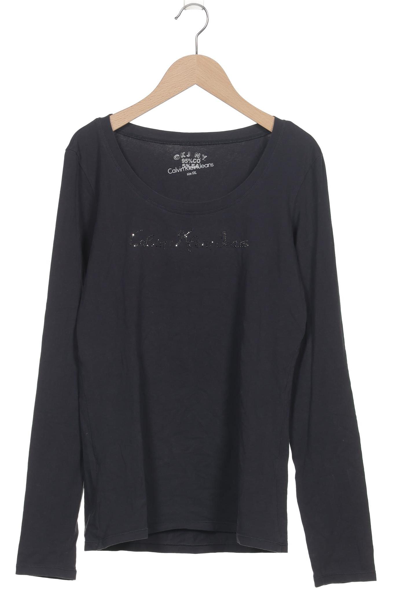 

Calvin Klein Jeans Damen Langarmshirt, marineblau, Gr. 46