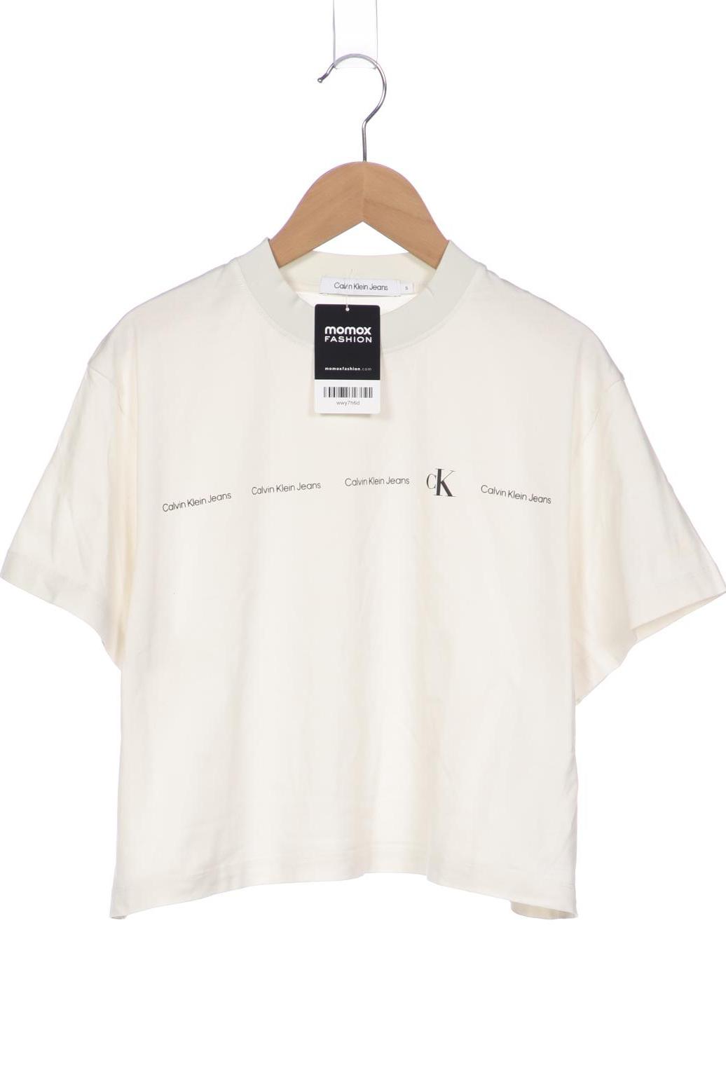

Calvin Klein Jeans Damen T-Shirt, weiß, Gr. 36