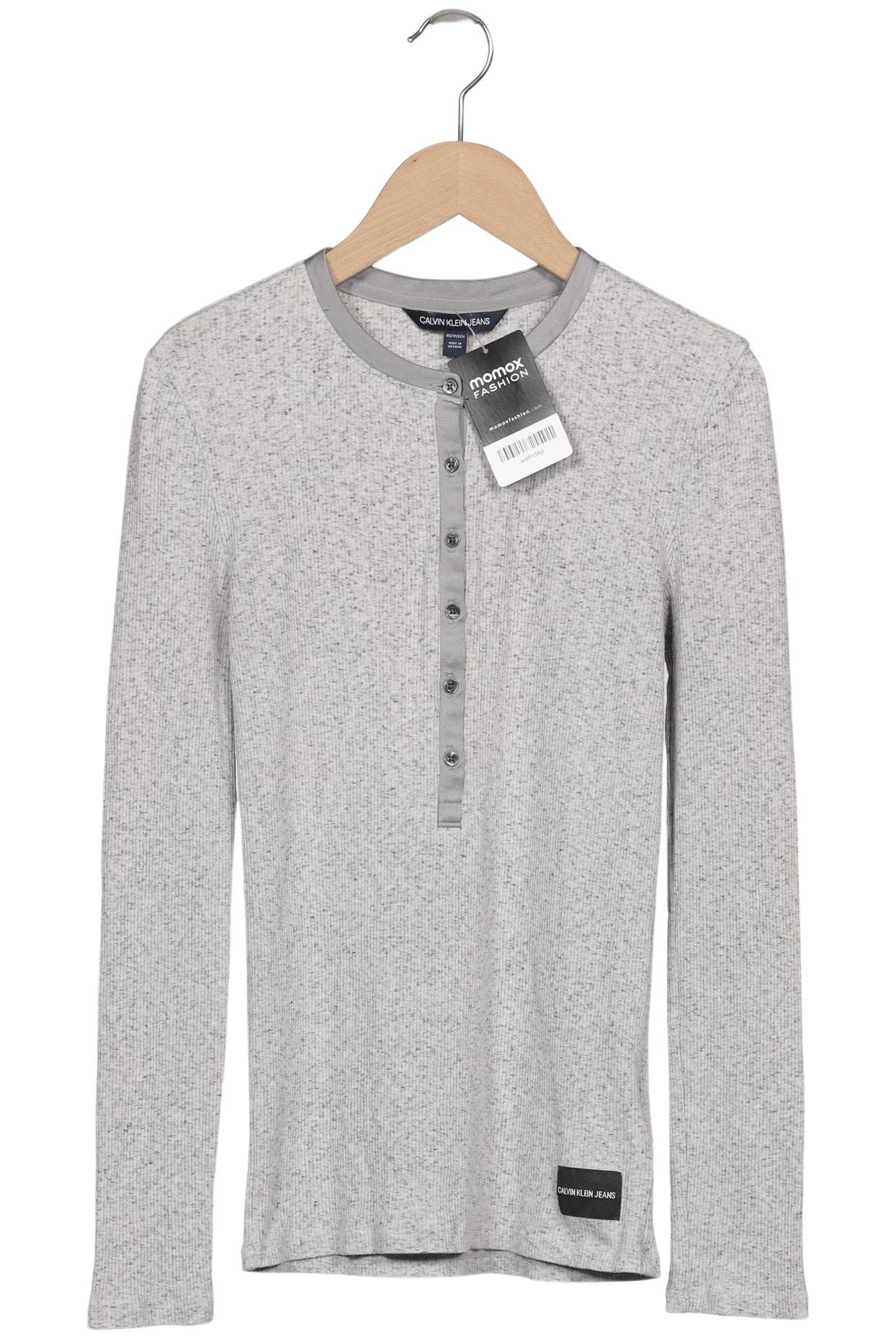 

Calvin Klein Jeans Damen Langarmshirt, grau, Gr. 34
