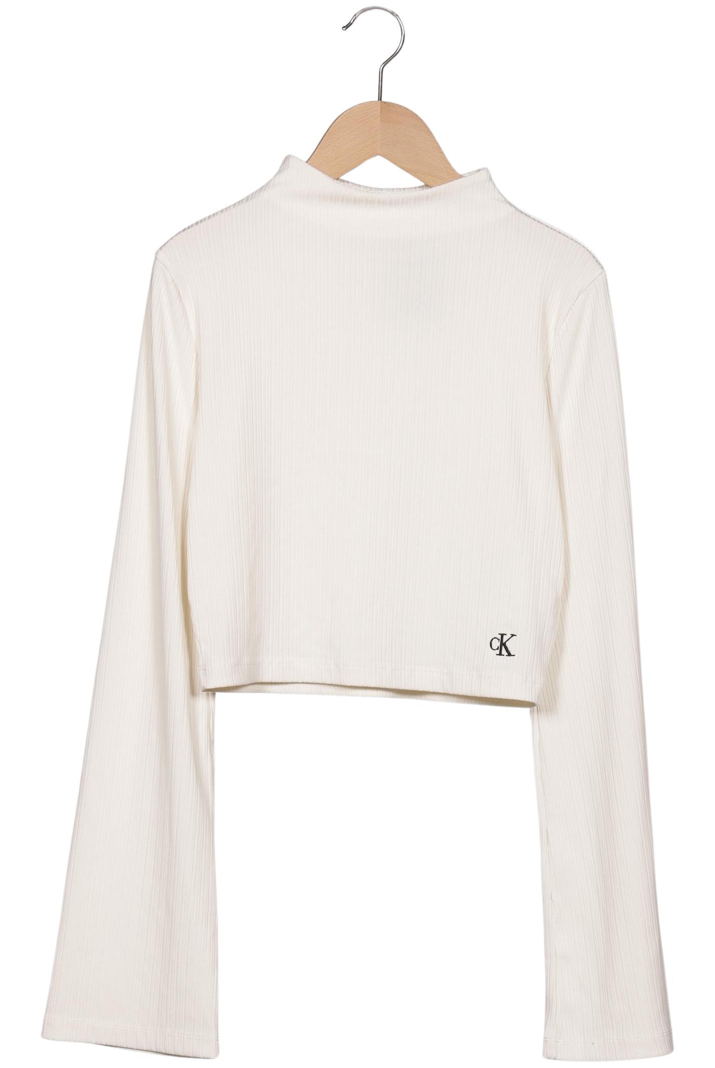 

Calvin Klein Jeans Damen Langarmshirt, cremeweiß, Gr. 38