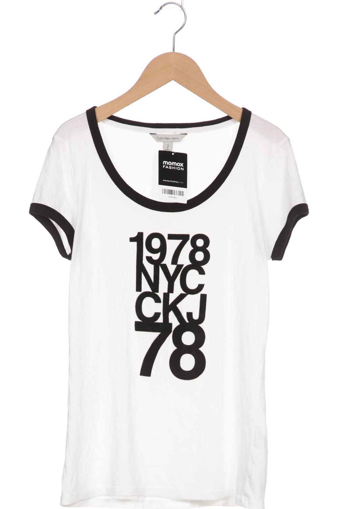 

Calvin Klein Jeans Damen T-Shirt, weiß, Gr. 36