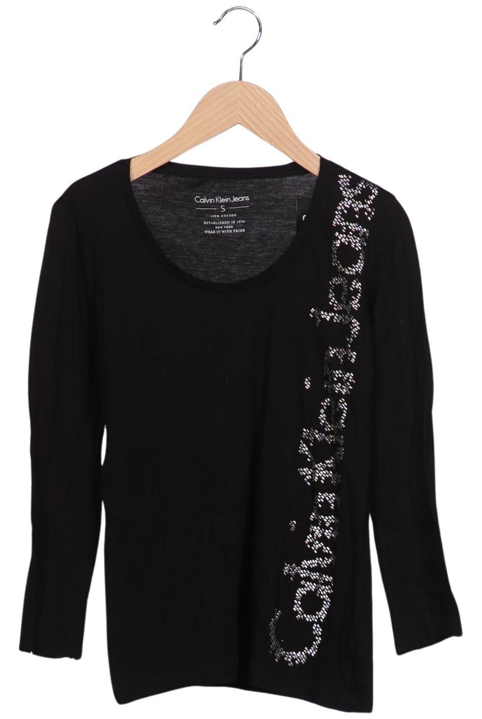 

Calvin Klein Jeans Damen Langarmshirt, schwarz, Gr. 36