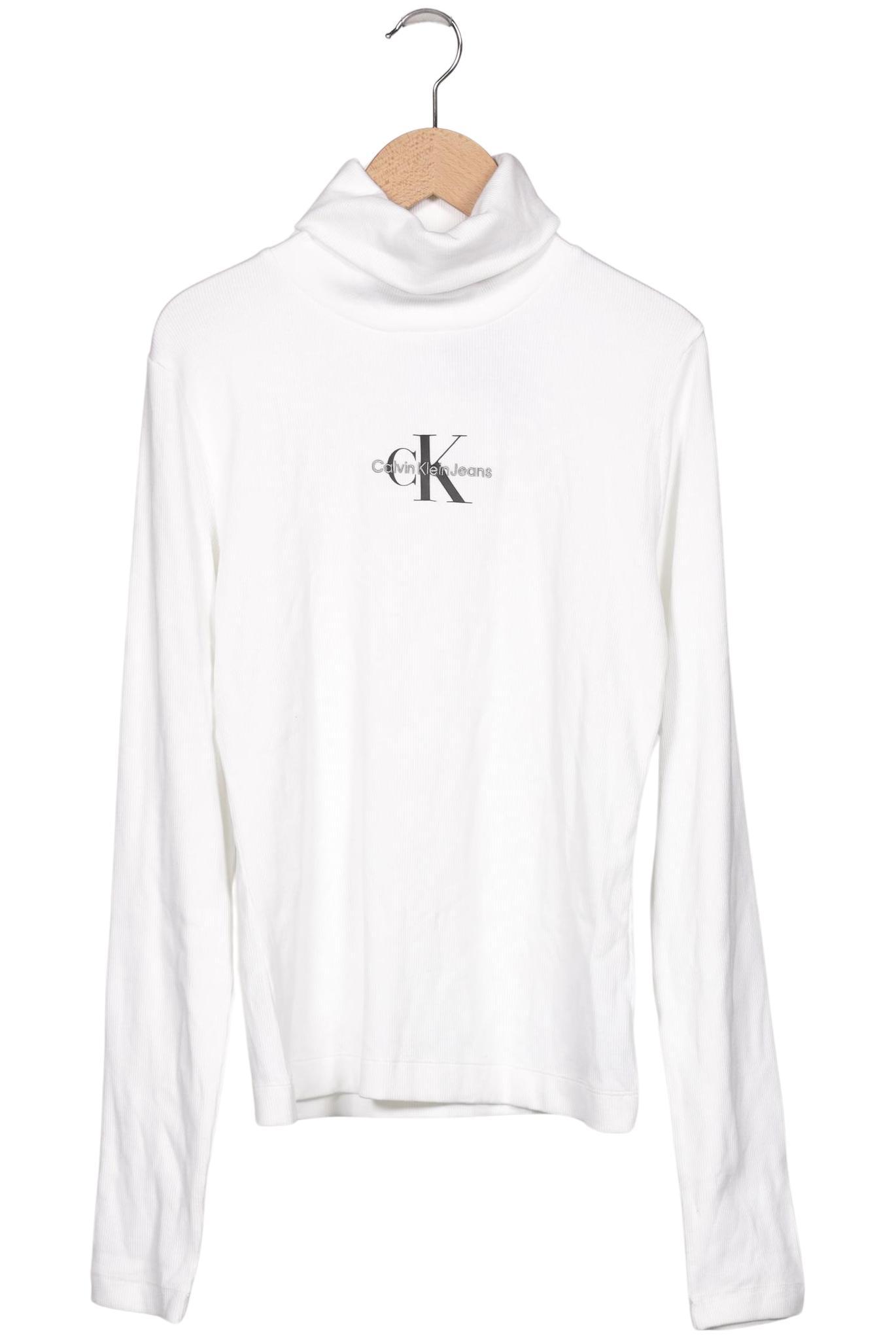 

Calvin Klein Jeans Damen Langarmshirt, weiß, Gr. 38