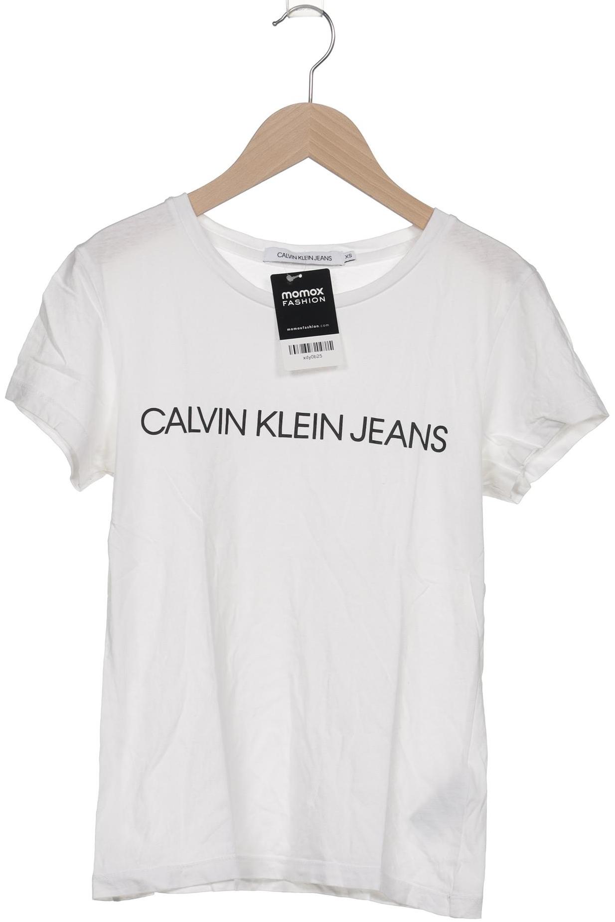 

Calvin Klein Jeans Damen T-Shirt, weiß, Gr. 34