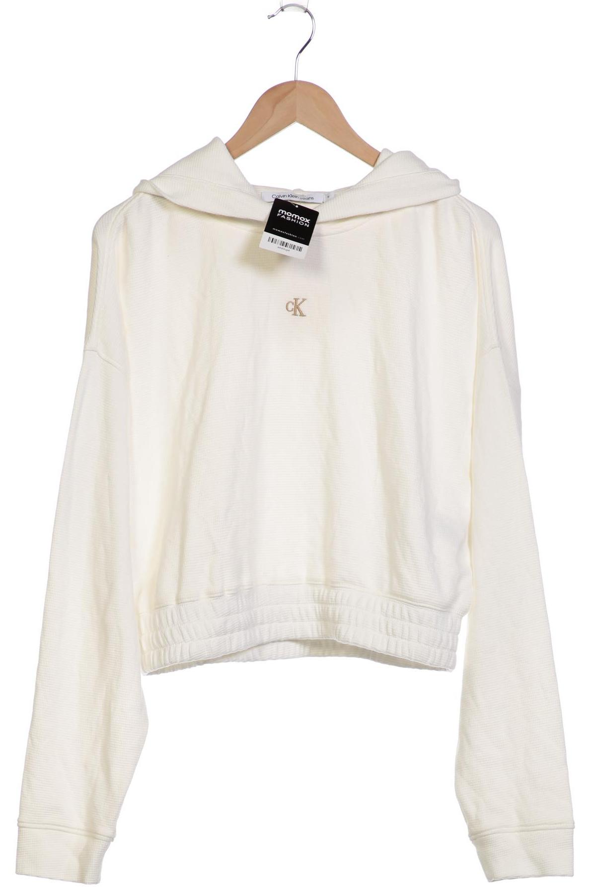 

Calvin Klein Jeans Damen Kapuzenpullover, weiß, Gr. 38